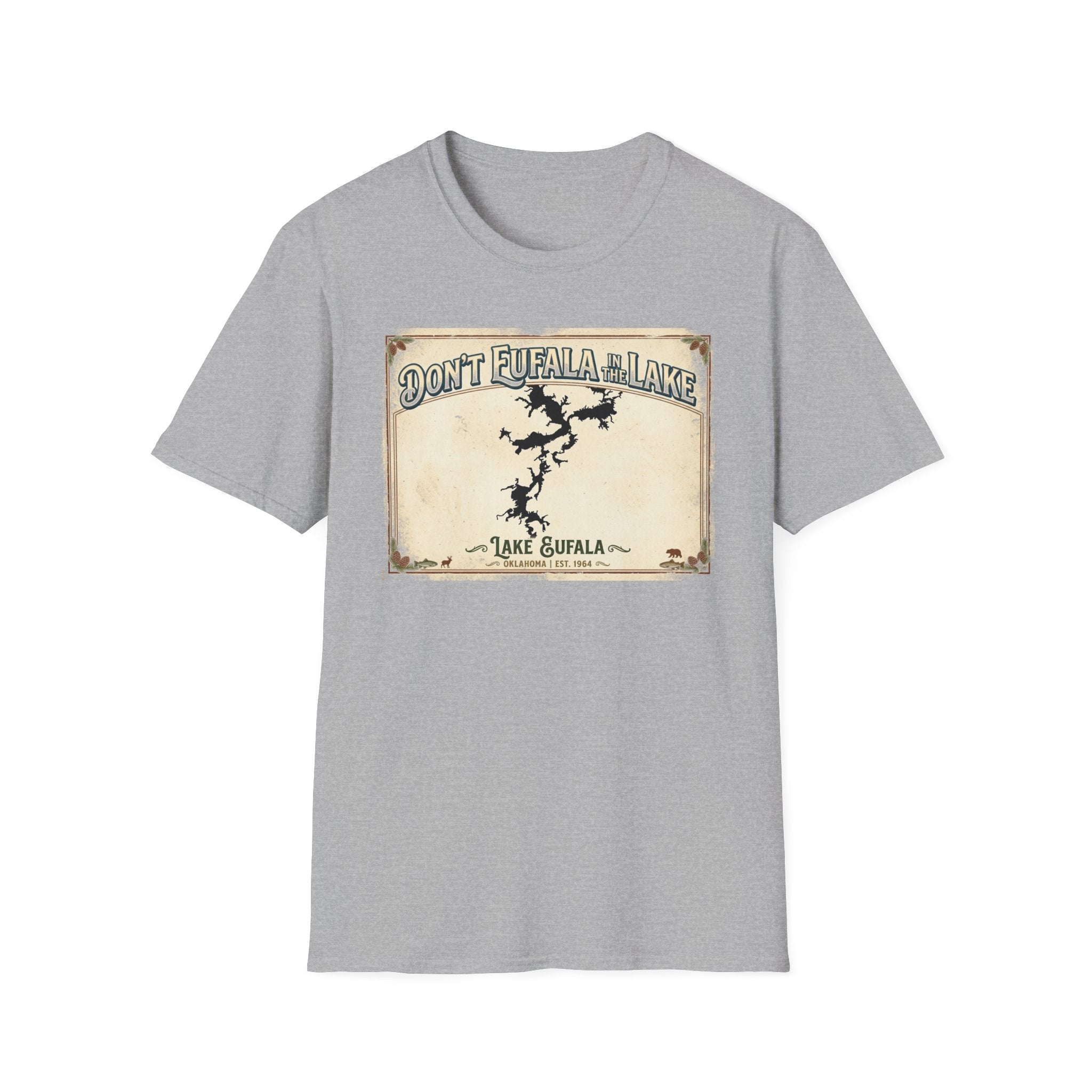 Don’t Eufala in the Lake T-Shirt — Vintage Lake Map Tee