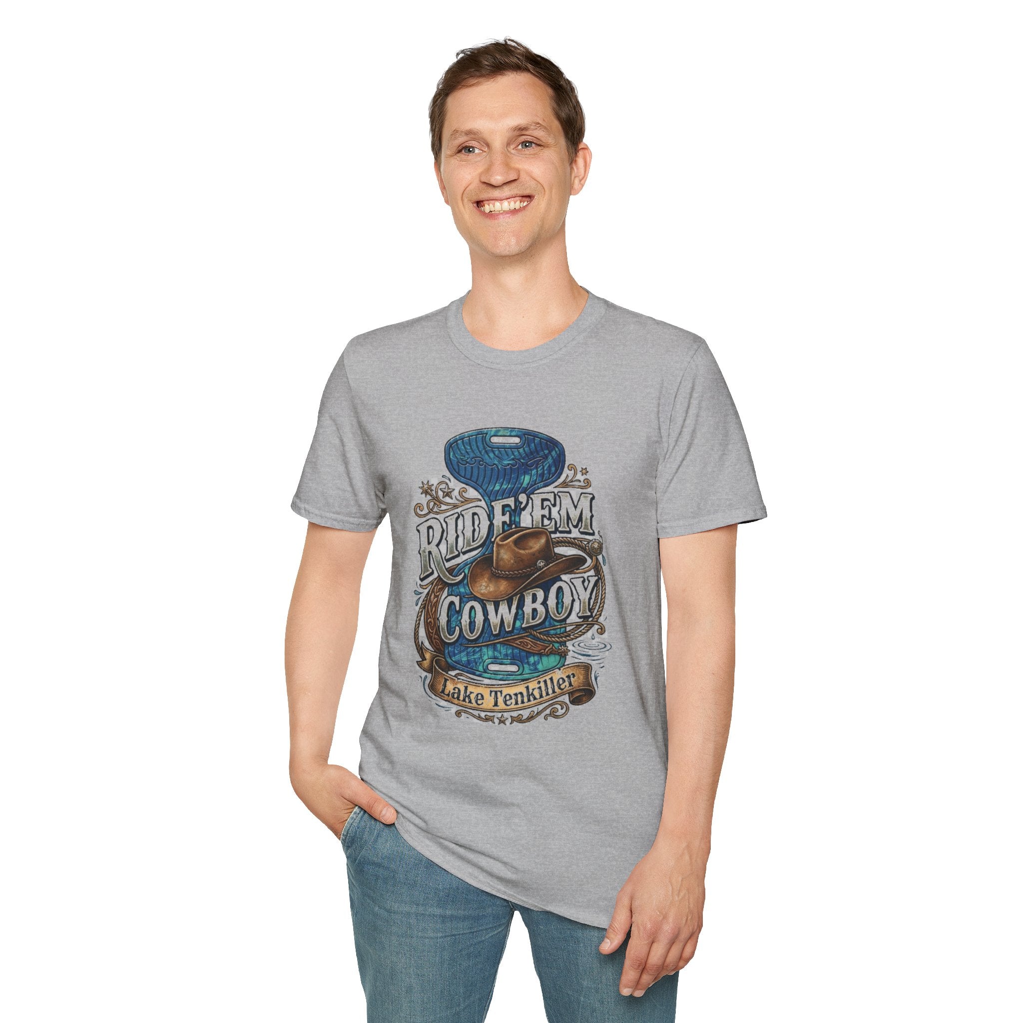 Water Saddle T-Shirt — "Ride 'Em Cowboy" Western Graphic Tee