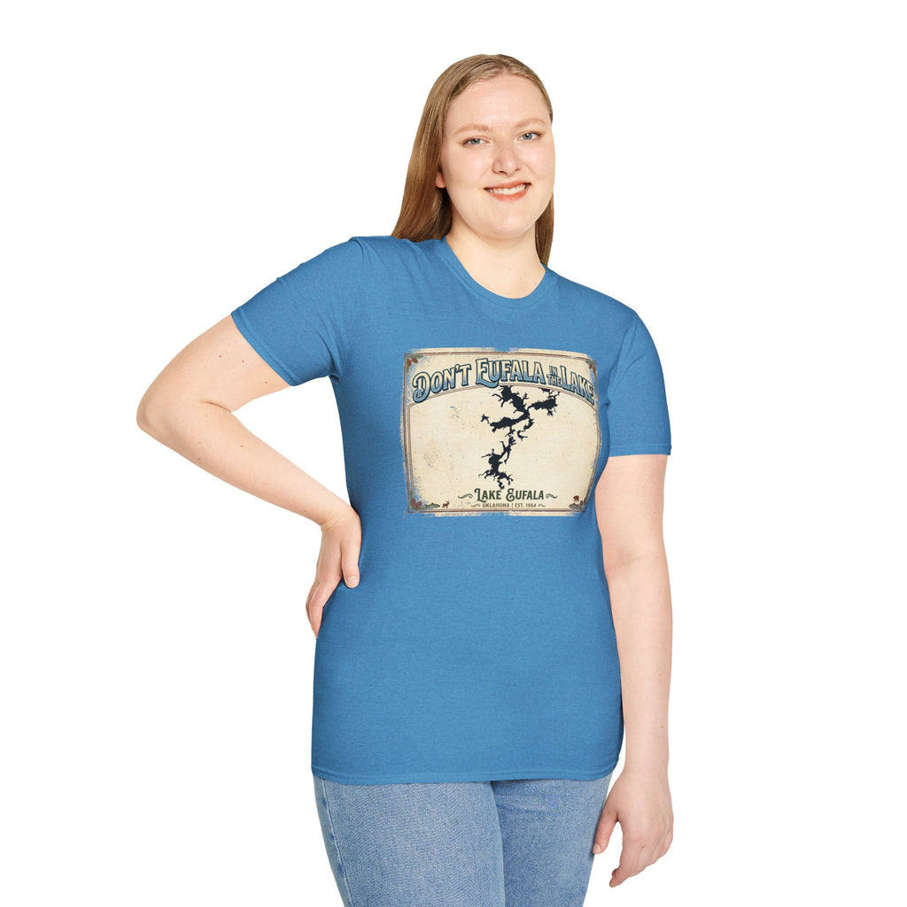 Don’t Eufala in the Lake T-Shirt — Vintage Lake Map Tee