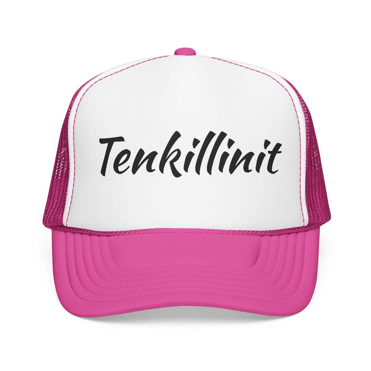 Tenkillinit Trucker Hat hat in Hot Pink/ White/ Hot Pink — alternate colorway