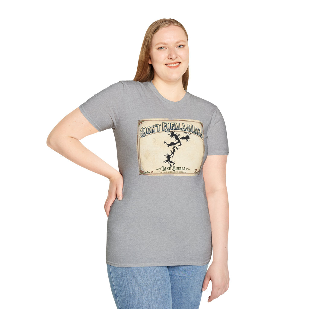 Don’t Eufala in the Lake T-Shirt — Vintage Lake Map Tee