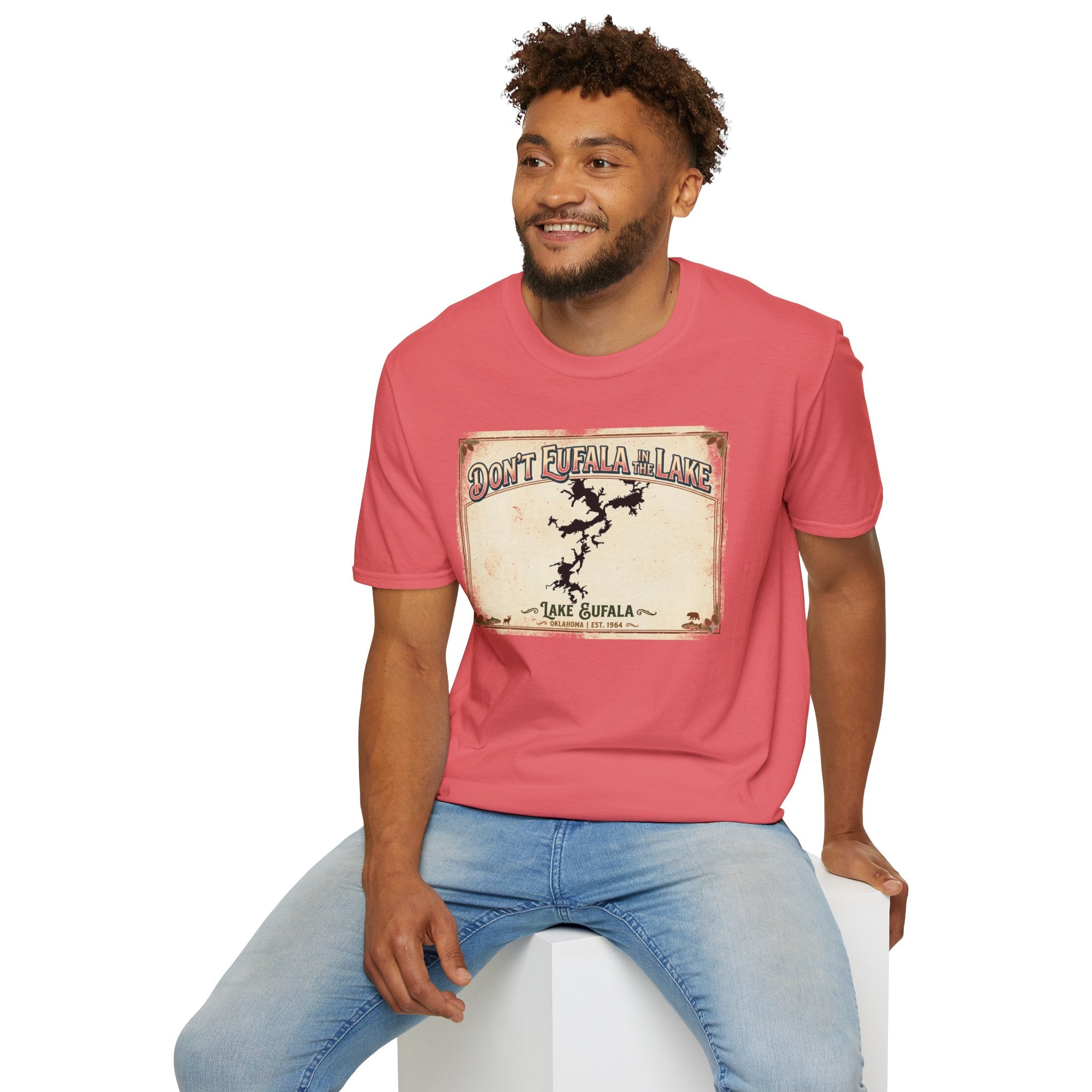 Don’t Eufala in the Lake T-Shirt — Vintage Lake Map Tee
