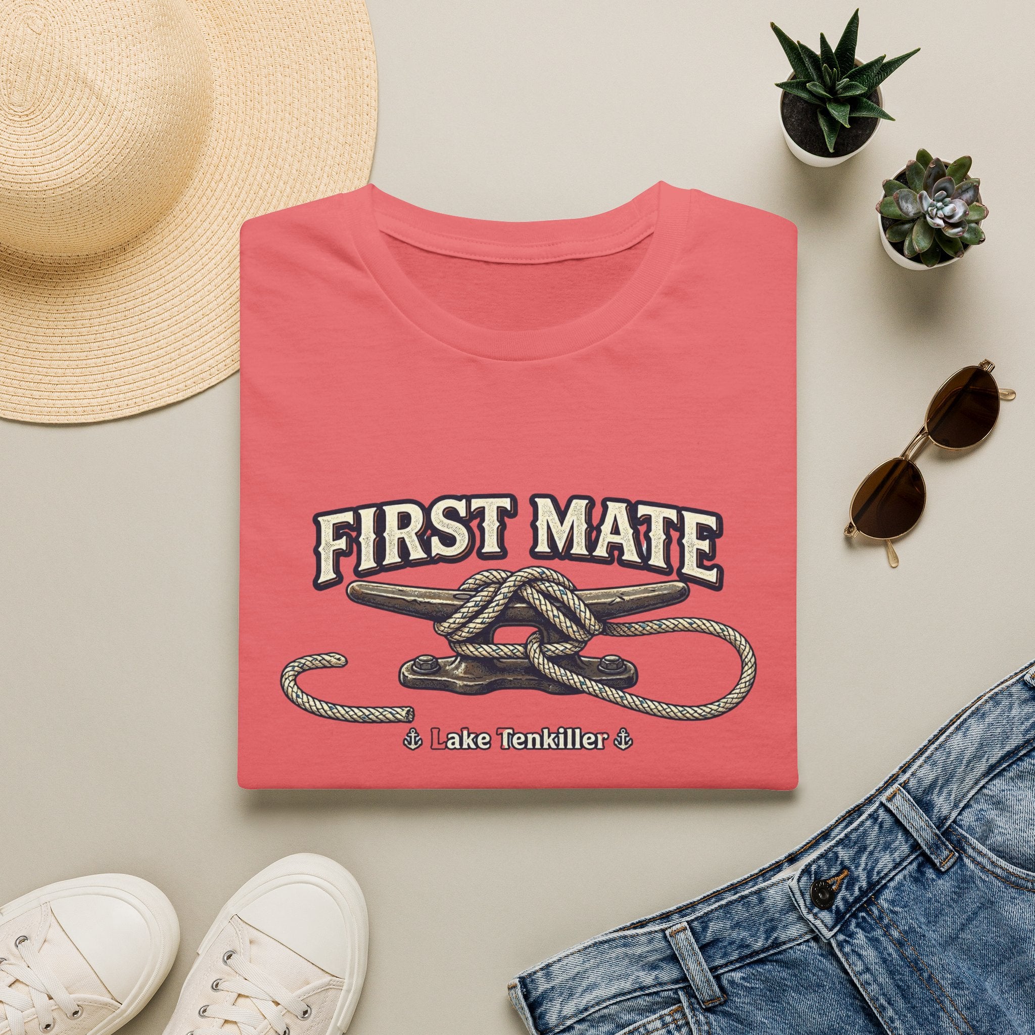 First Mate T-Shirt – Nautical Knot Crew Shirt (Lake Tankiller)