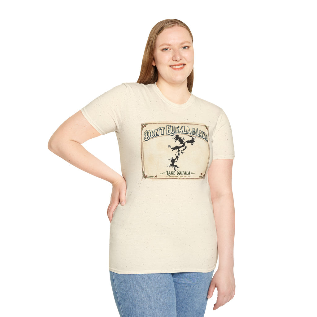 Don’t Eufala in the Lake T-Shirt — Vintage Lake Map Tee