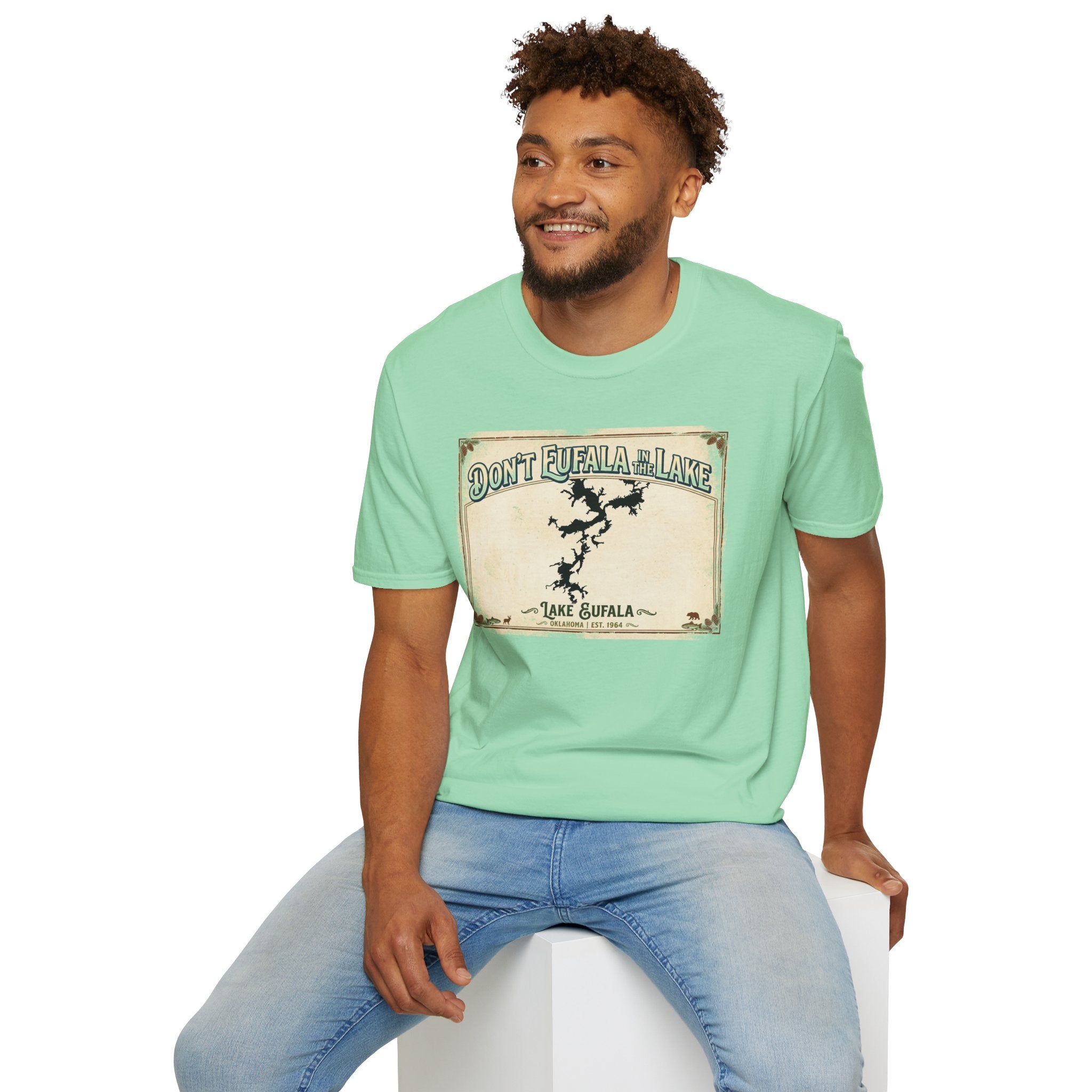 Don’t Eufala in the Lake T-Shirt — Vintage Lake Map Tee
