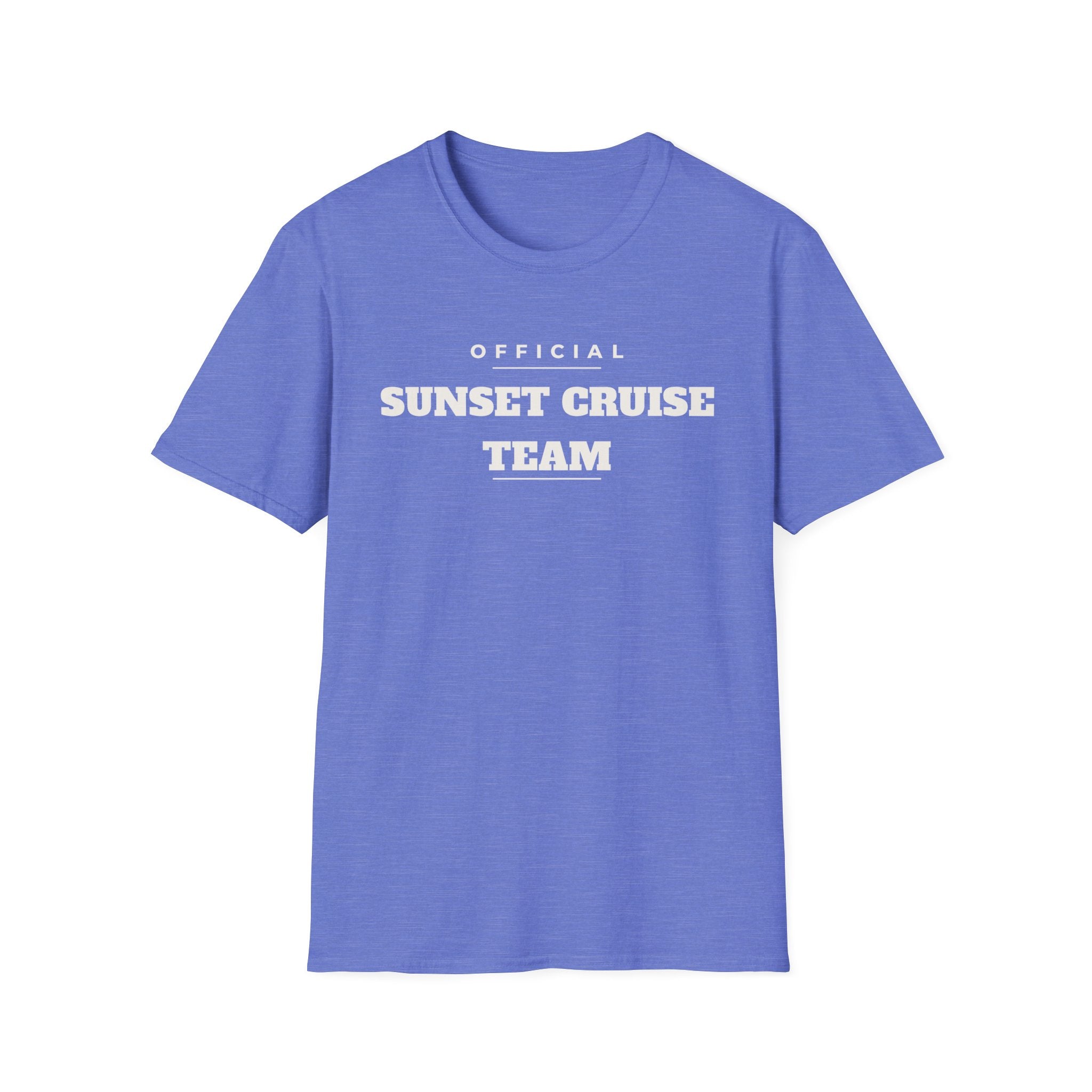 Sunset Cruise Team T-Shirt — 'Official' Crew Tee for Beach, Boat & Vacation