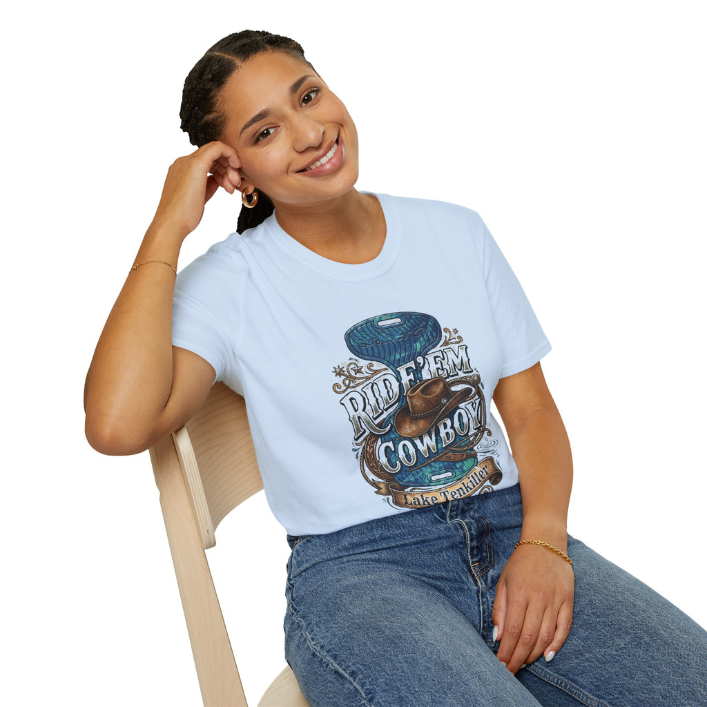 Water Saddle T-Shirt — "Ride 'Em Cowboy" Western Graphic Tee