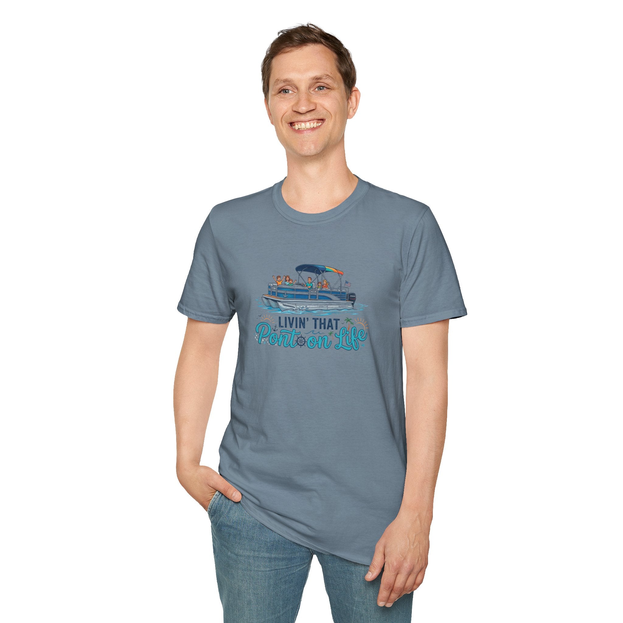 Pontoon Life T-Shirt — "Livin' That Pontoon Life" Boating Tee