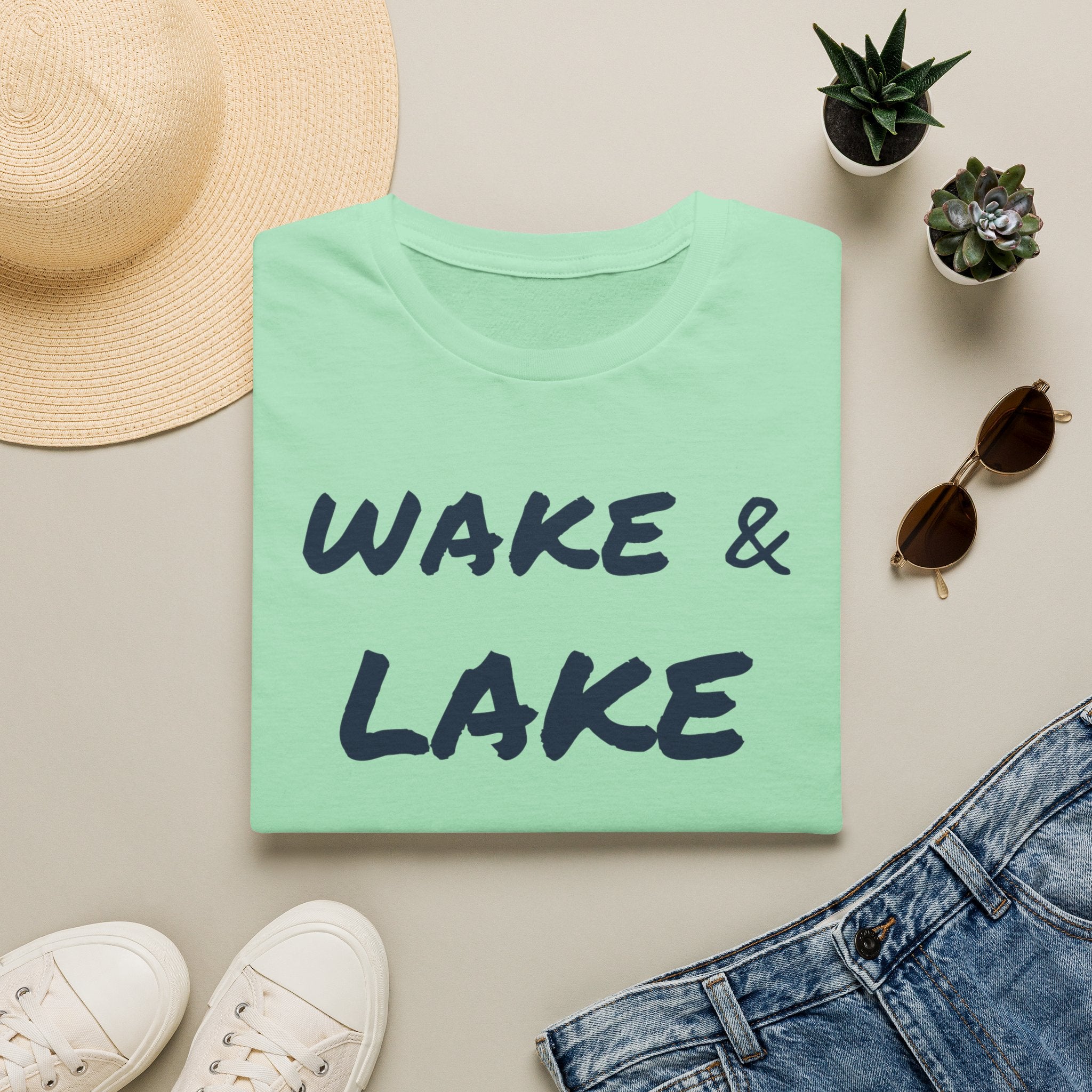 Wake & Lake T‑Shirt — Relaxed Lakeside Vacation Tee