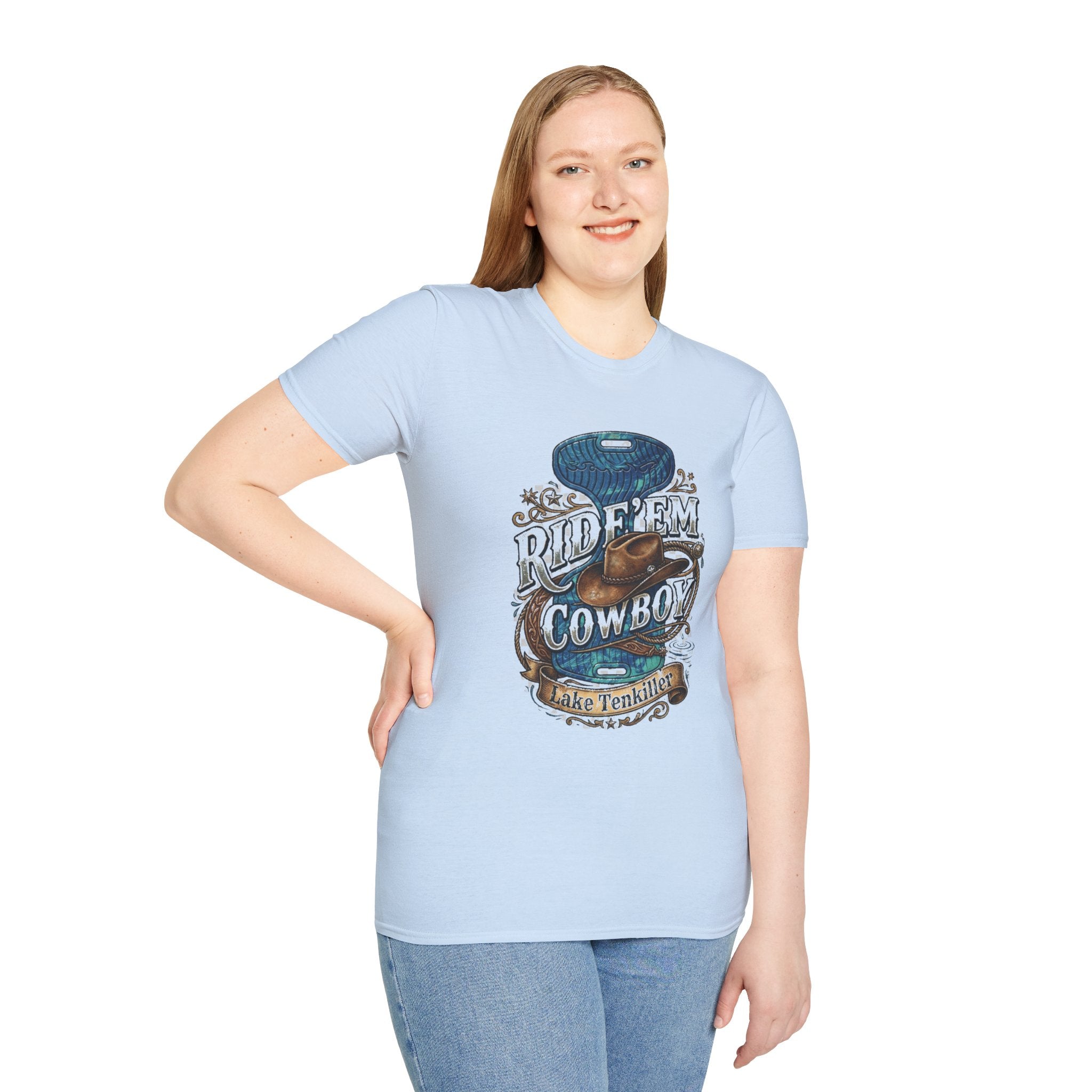 Water Saddle T-Shirt — "Ride 'Em Cowboy" Western Graphic Tee