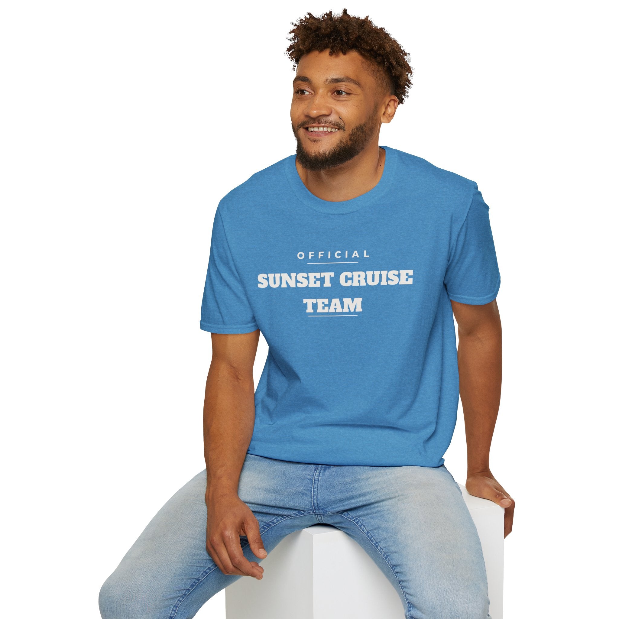Sunset Cruise Team T-Shirt — 'Official' Crew Tee for Beach, Boat & Vacation