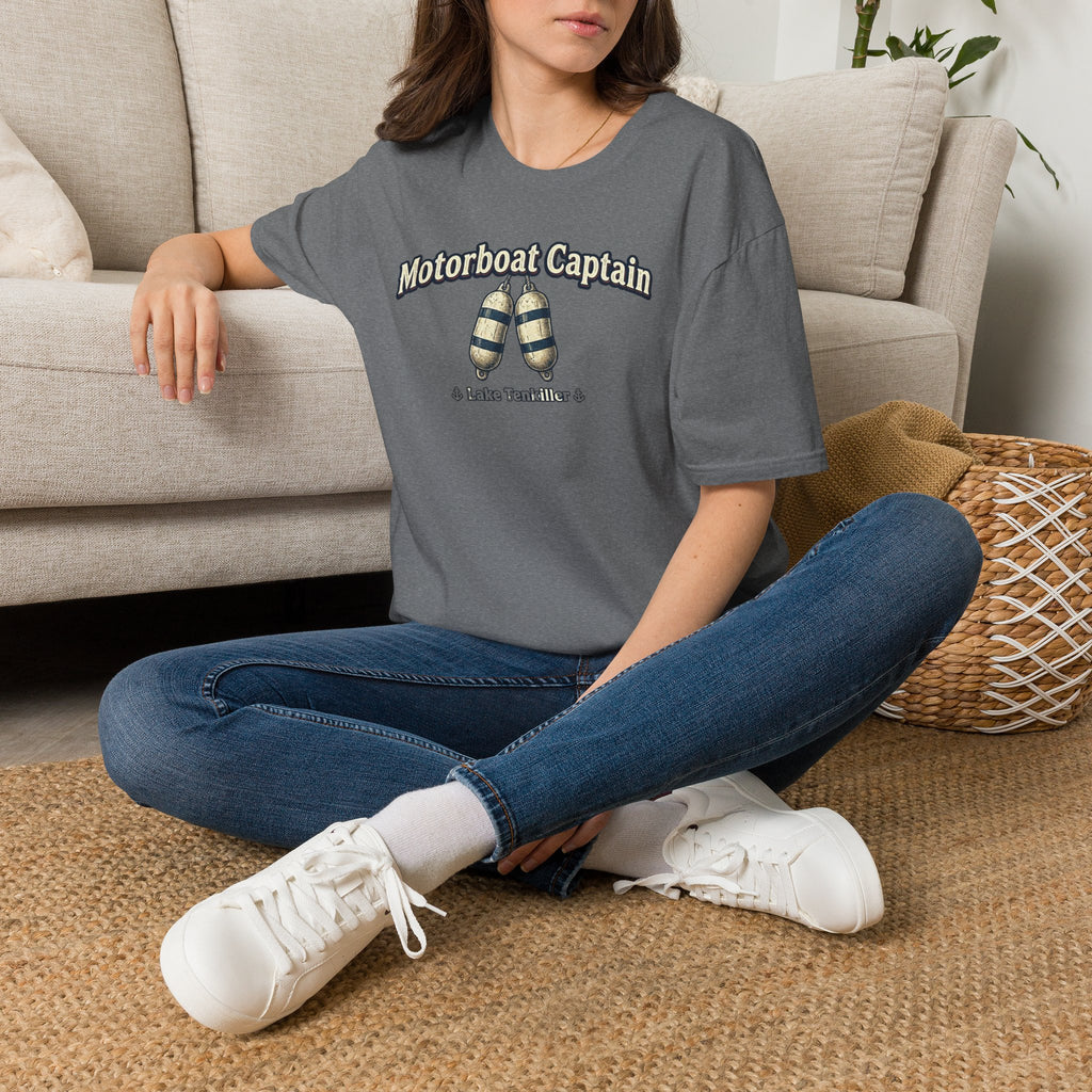 Motorboat Captain T‑Shirt – Lake Life Nautical Tee with Buoy Design