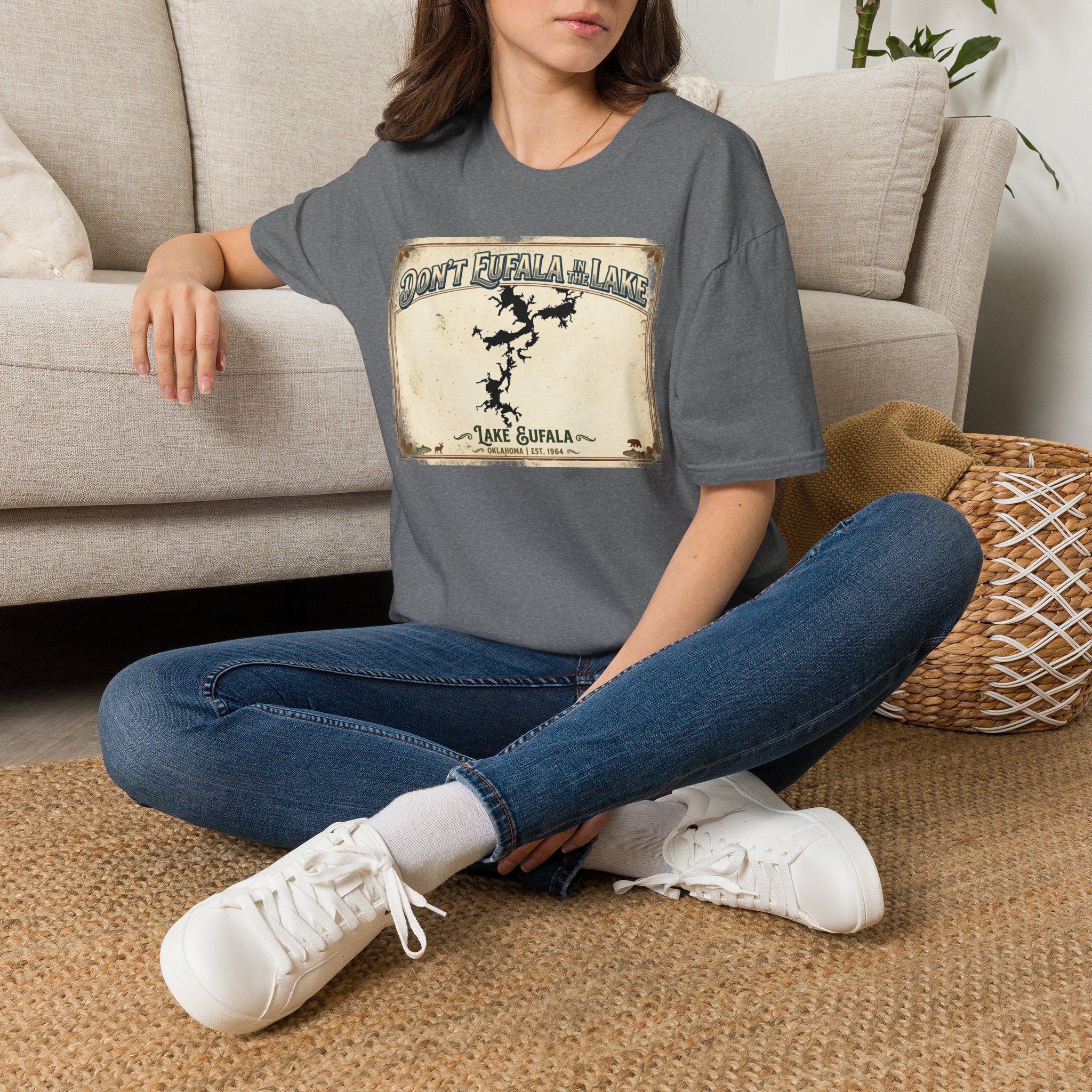 Don’t Eufala in the Lake T-Shirt — Vintage Lake Map Tee