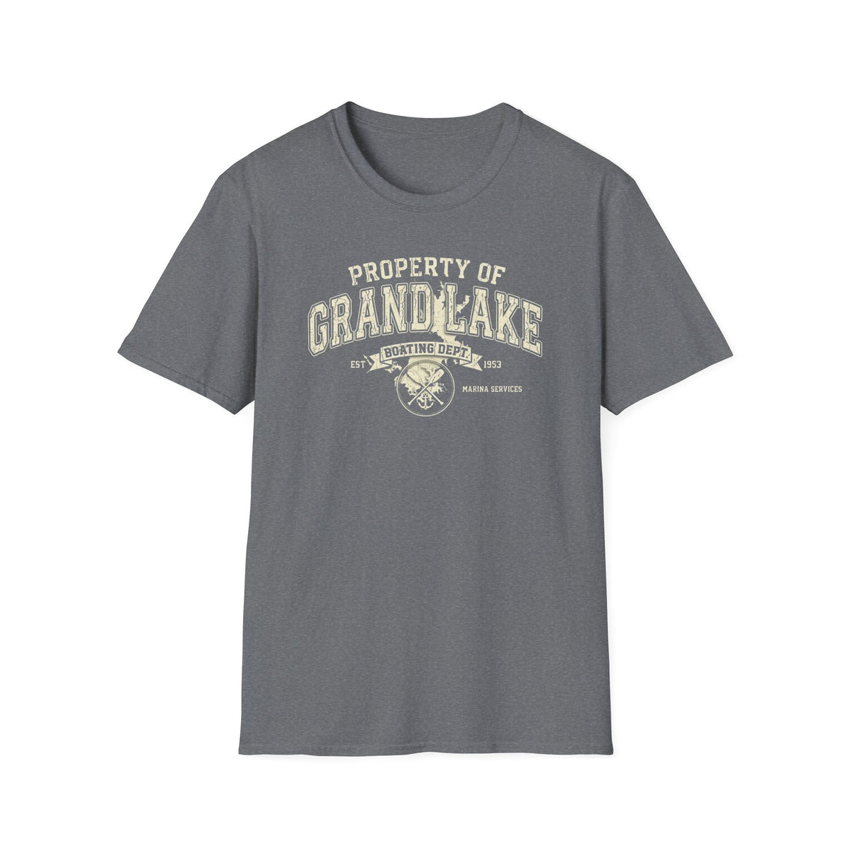 Property of Grand Lake Boating Dept T-Shirt t-shirt — detail view