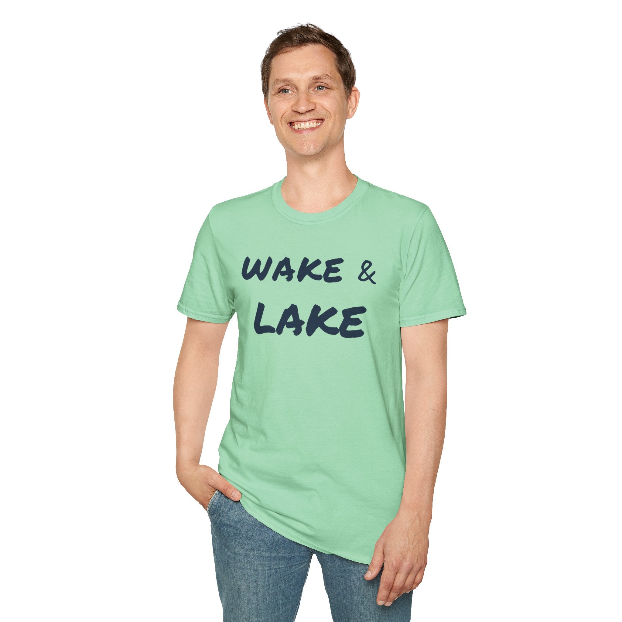 Wake & Lake T‑Shirt — Relaxed Lakeside Vacation Tee