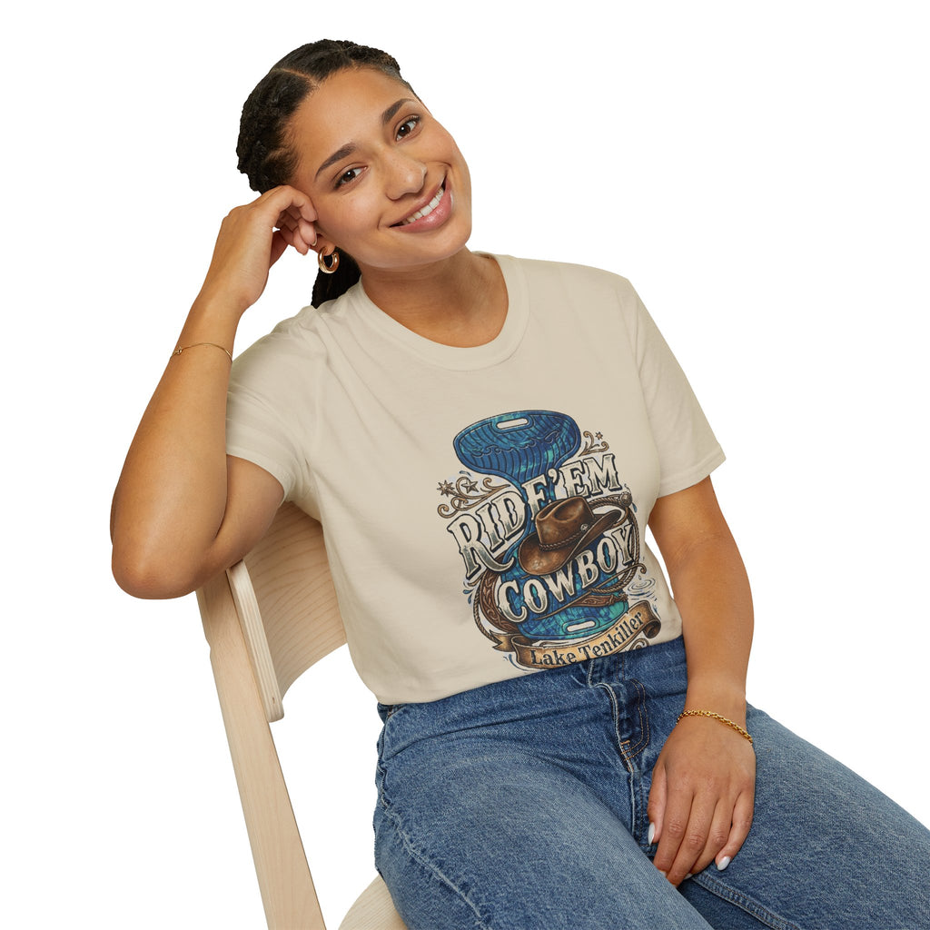 Water Saddle T-Shirt — "Ride 'Em Cowboy" Western Graphic Tee