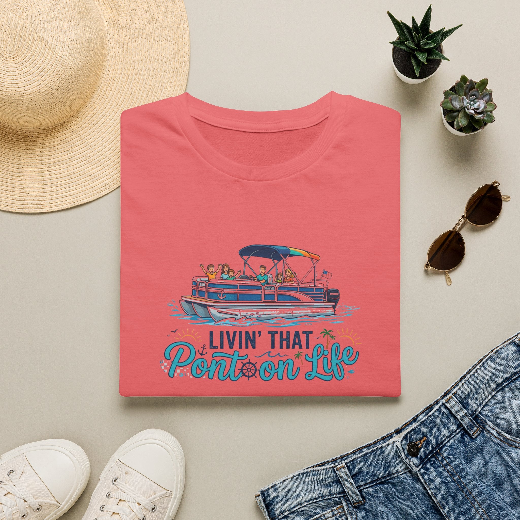 Pontoon Life T-Shirt — "Livin' That Pontoon Life" Boating Tee