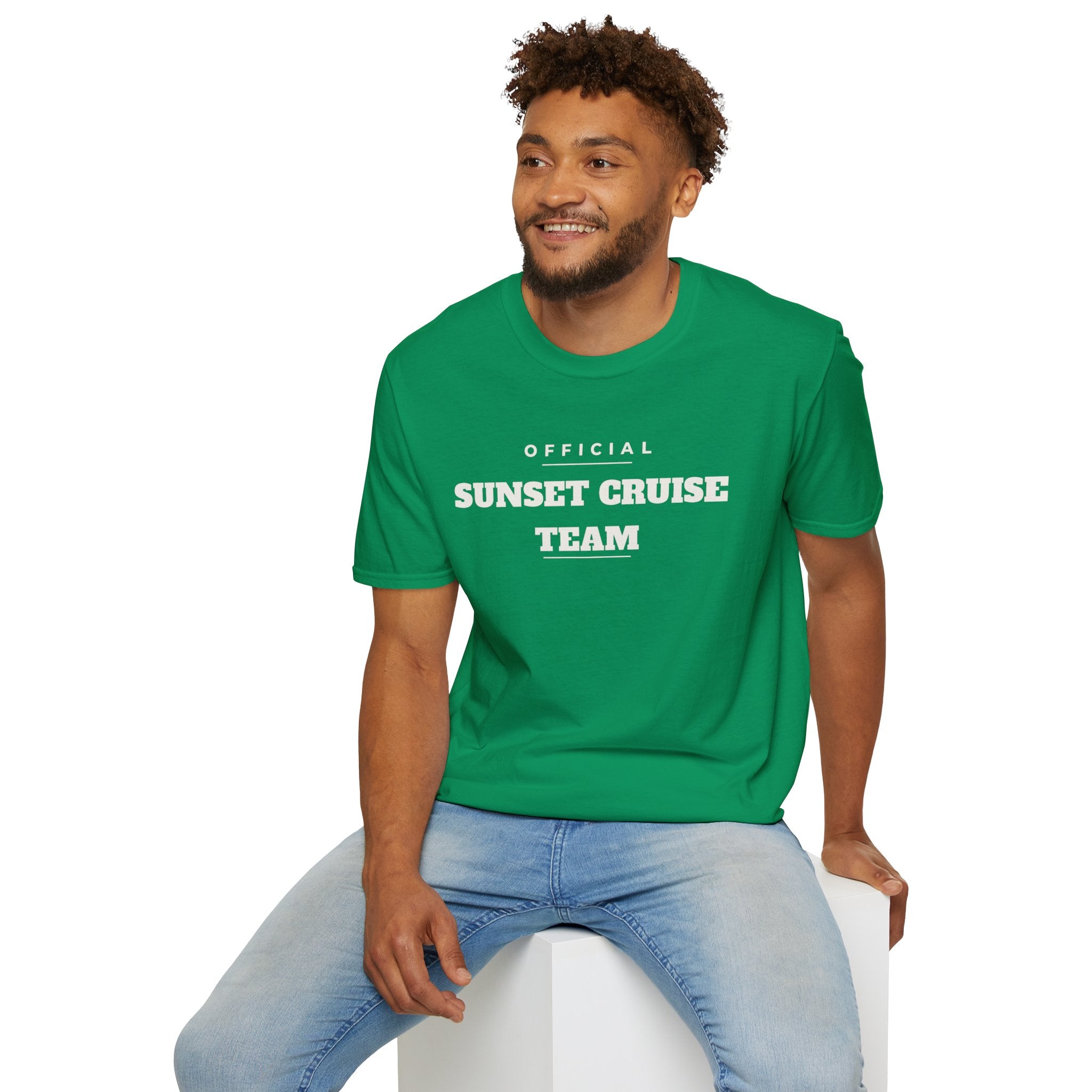 Sunset Cruise Team T-Shirt — 'Official' Crew Tee for Beach, Boat & Vacation
