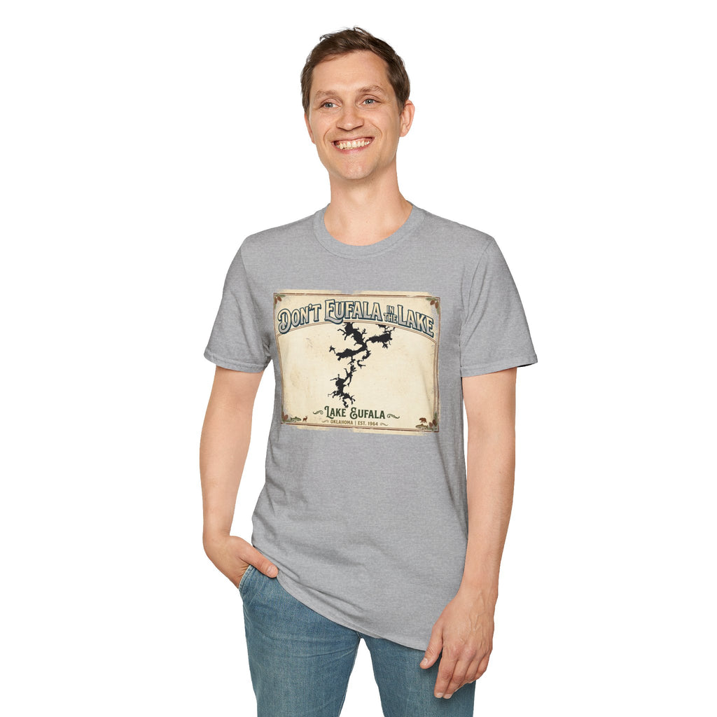 Don’t Eufala in the Lake T-Shirt — Vintage Lake Map Tee