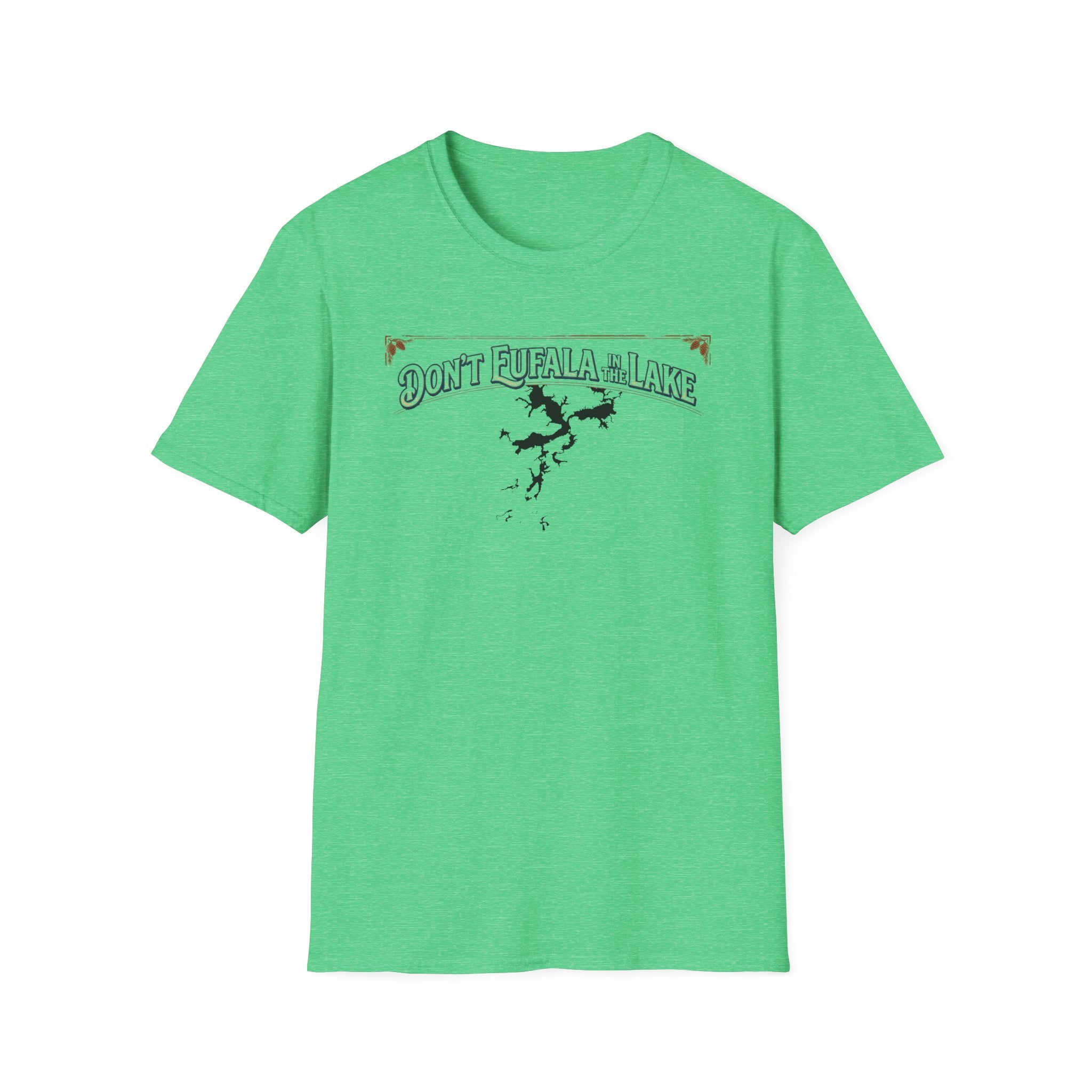 Don't Eufala in the Lake T-Shirt — Funny Eufala Lake Map Tee for Boaters & Locals
