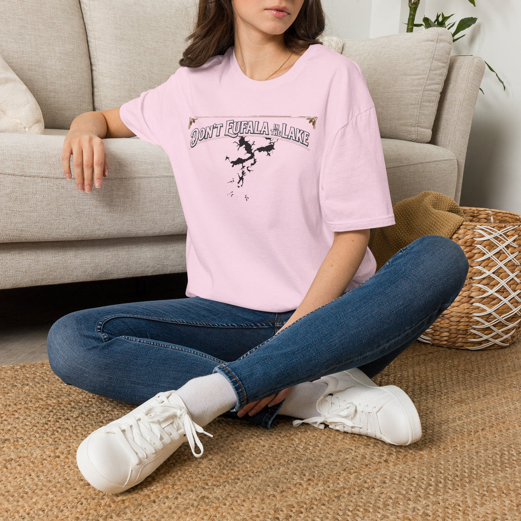 Don't Eufala in the Lake T-Shirt — Funny Eufala Lake Map Tee for Boaters & Locals