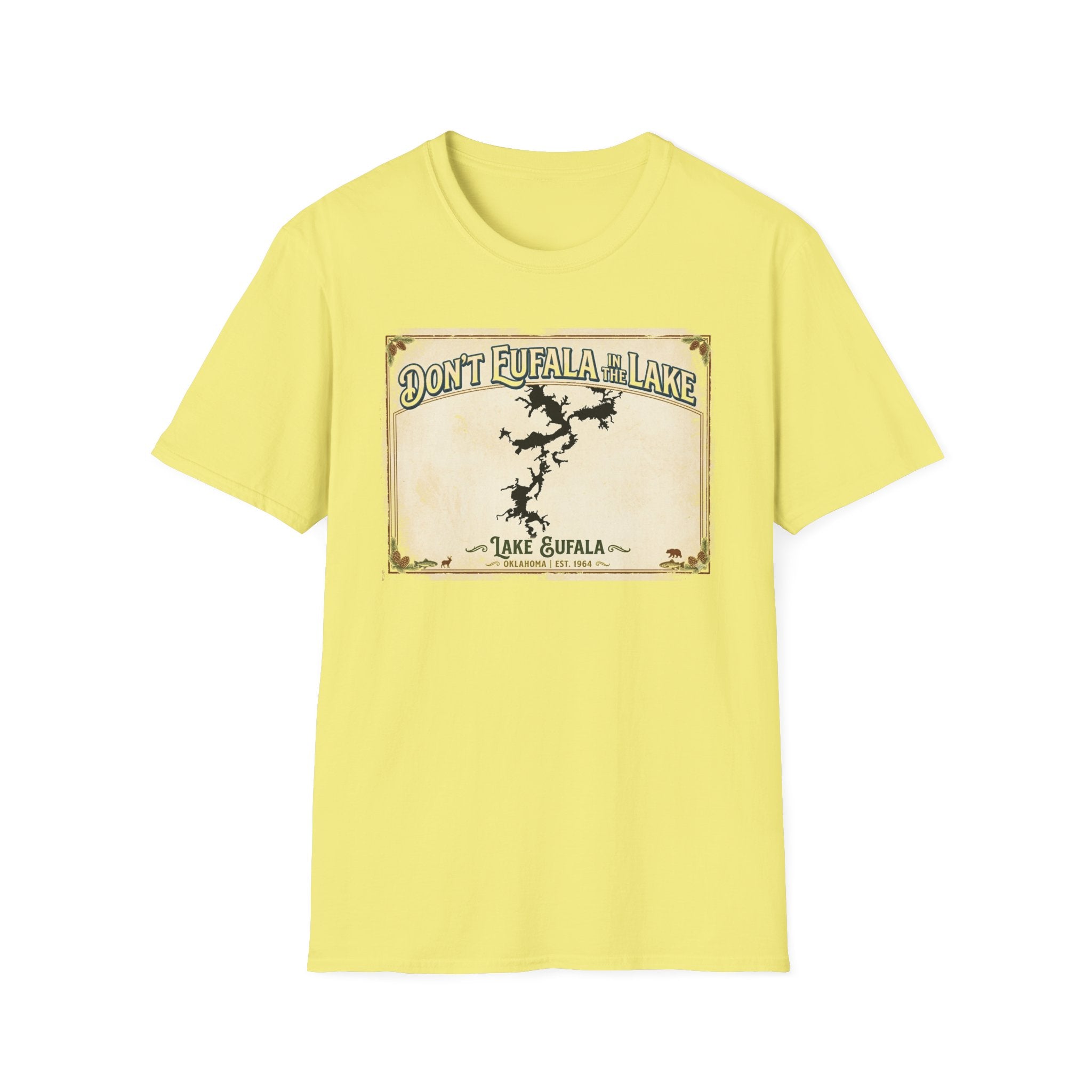 Don’t Eufala in the Lake T-Shirt — Vintage Lake Map Tee