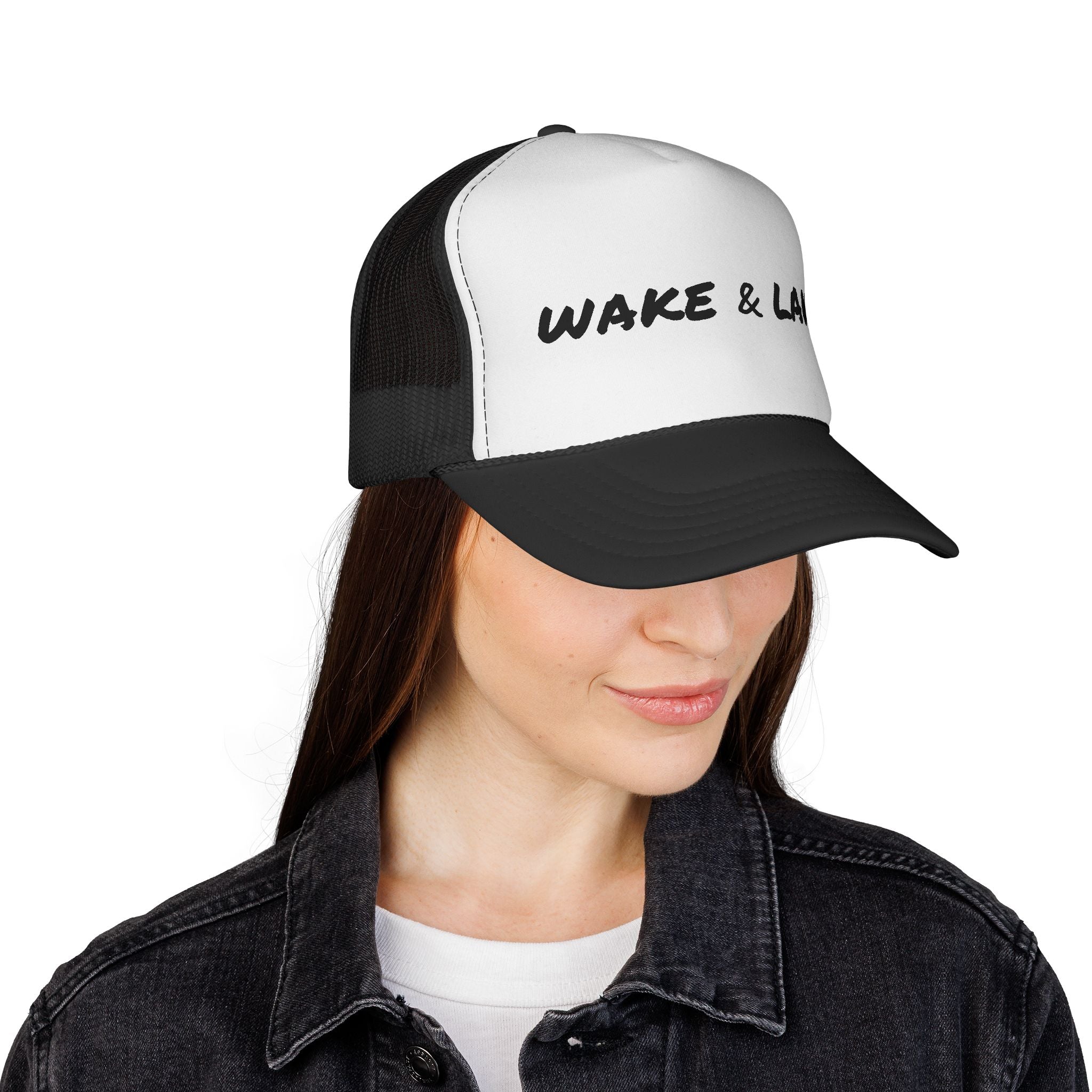Wake & Lake Trucker Cap — Retro Lake Life Mesh Hat