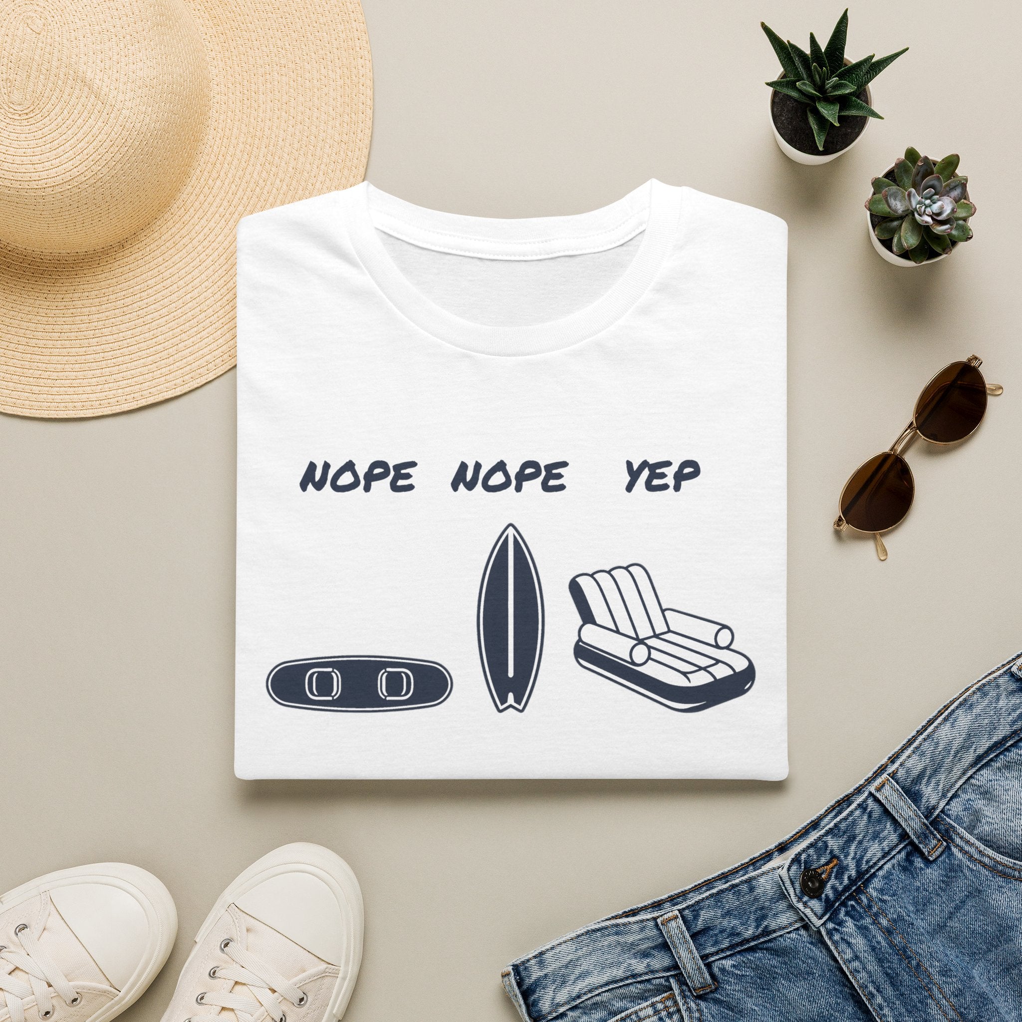 Nope Nope Yep Surf & Float Graphic T-Shirt