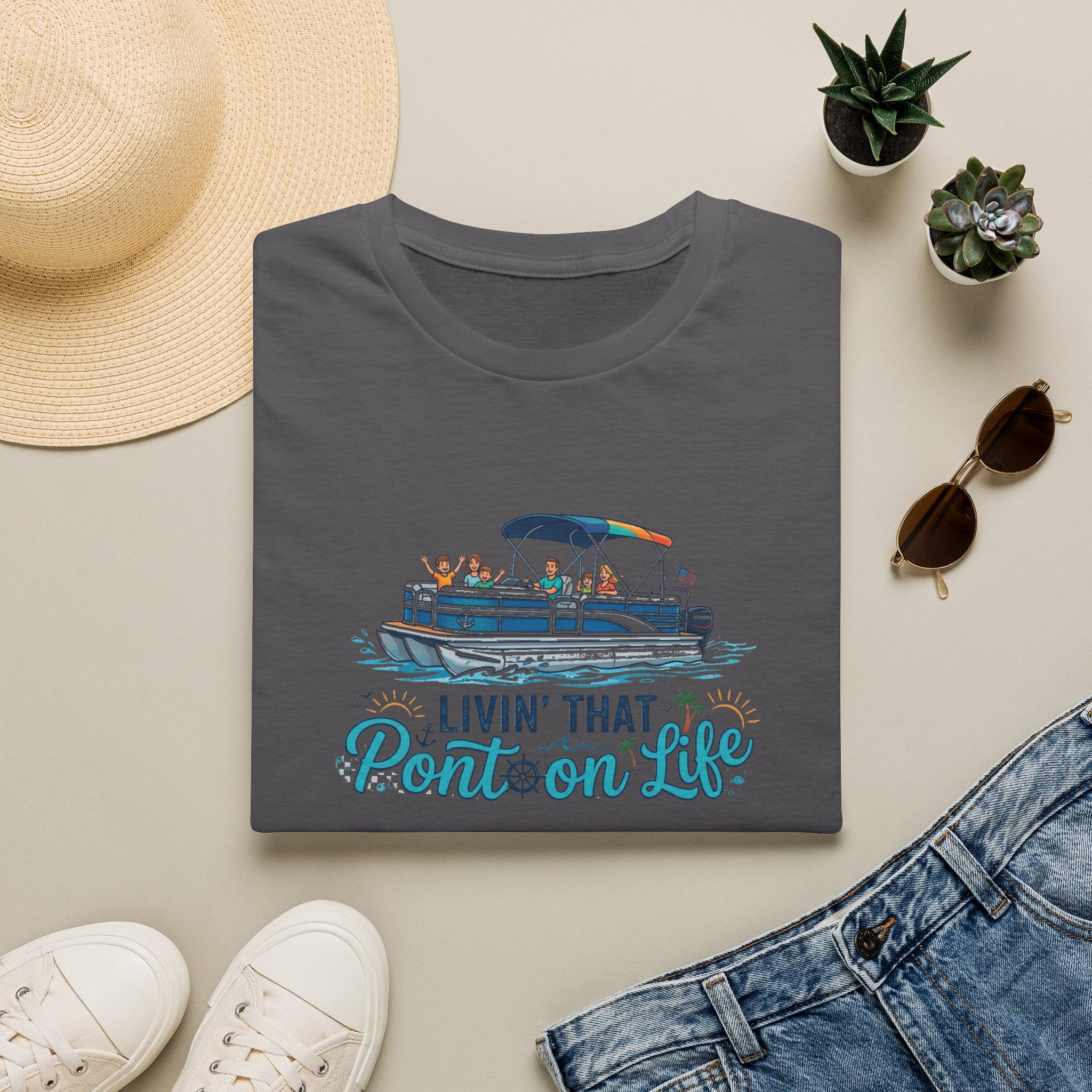Pontoon Life T-Shirt — "Livin' That Pontoon Life" Boating Tee