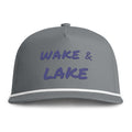 Wake & Lake Rope Cap — Sunwashed Embroidered Trucker Hat