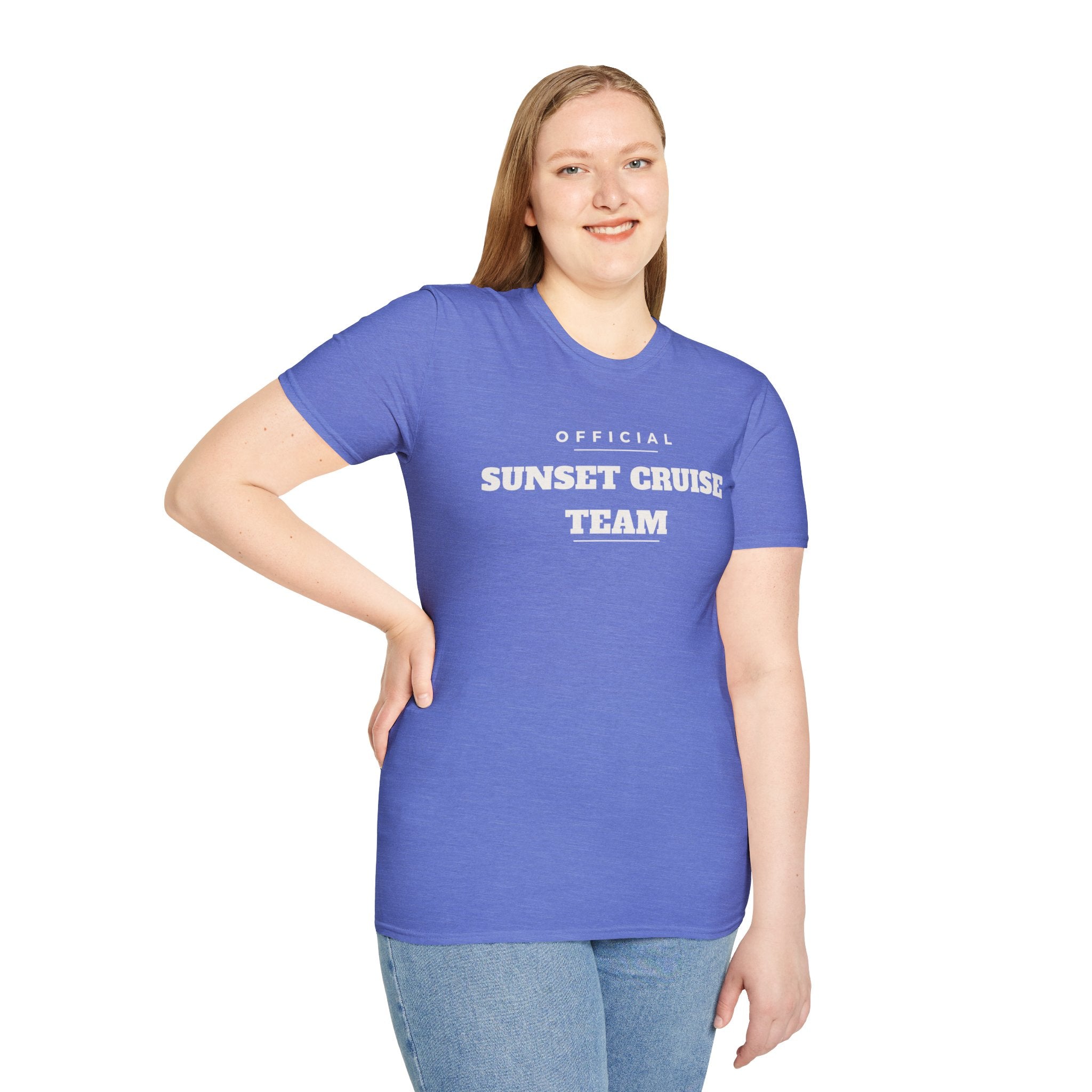 Sunset Cruise Team T-Shirt — 'Official' Crew Tee for Beach, Boat & Vacation