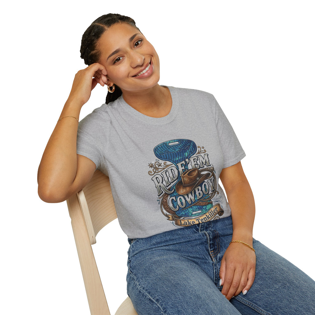 Water Saddle T-Shirt — "Ride 'Em Cowboy" Western Graphic Tee