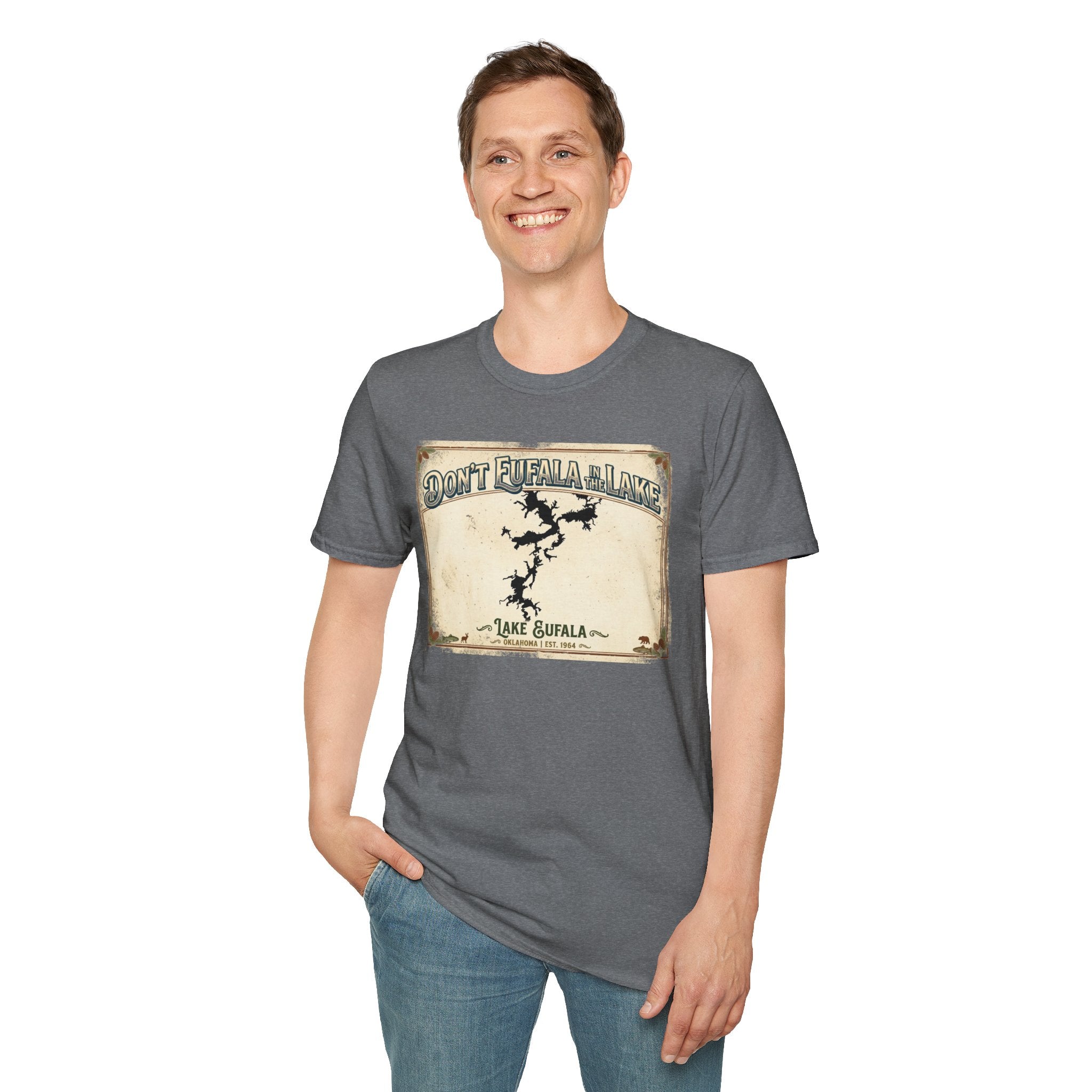 Don’t Eufala in the Lake T-Shirt — Vintage Lake Map Tee