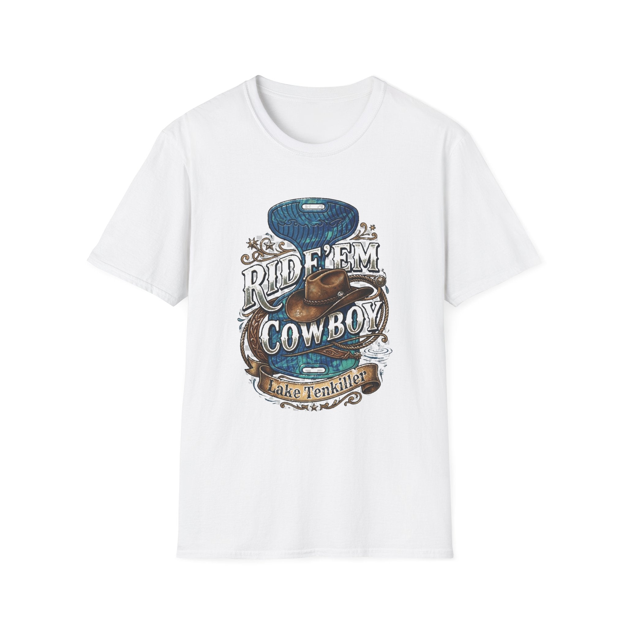 Water Saddle T-Shirt — "Ride 'Em Cowboy" Western Graphic Tee