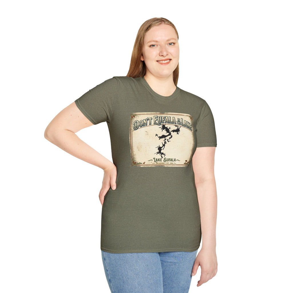 Don’t Eufala in the Lake T-Shirt — Vintage Lake Map Tee