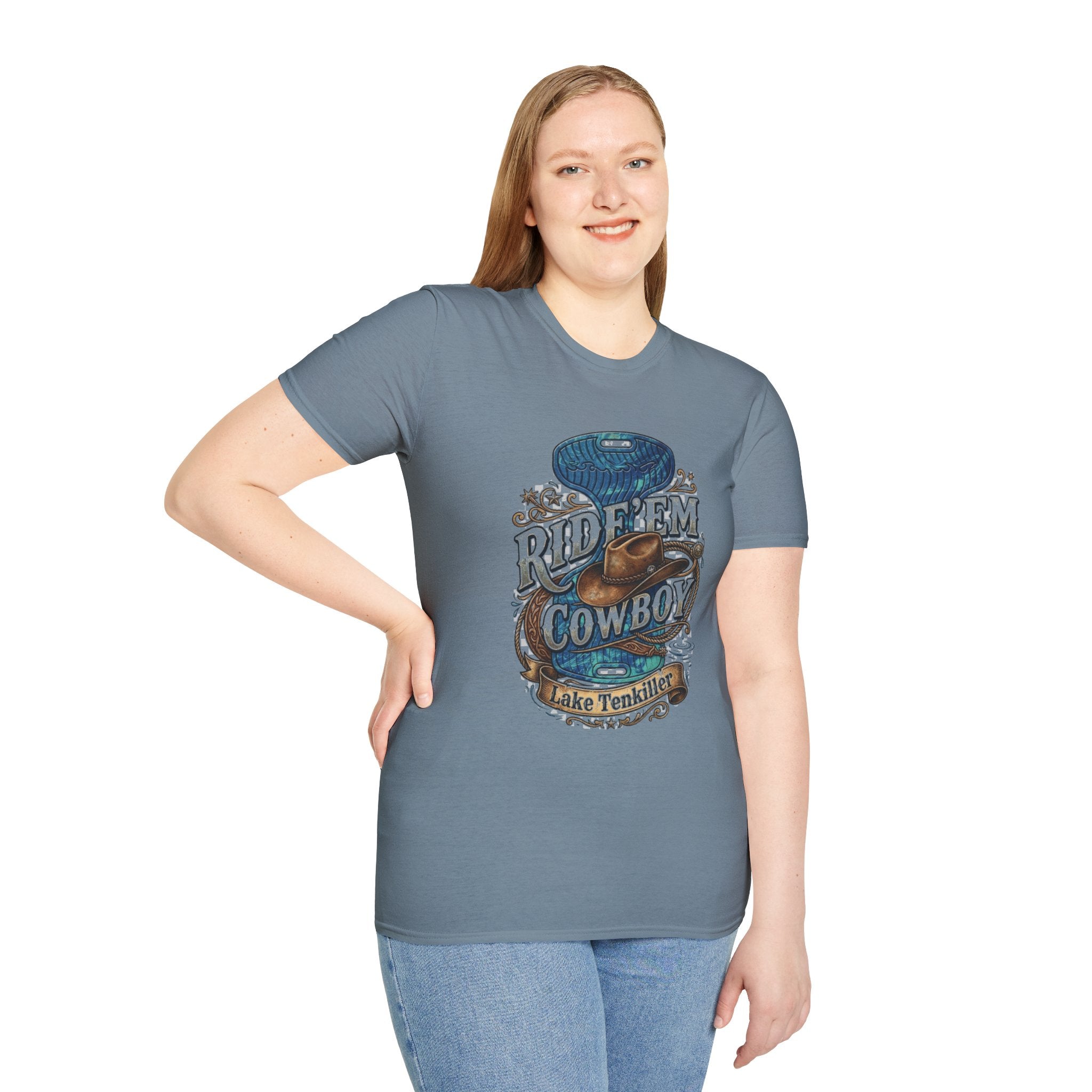 Water Saddle T-Shirt — "Ride 'Em Cowboy" Western Graphic Tee