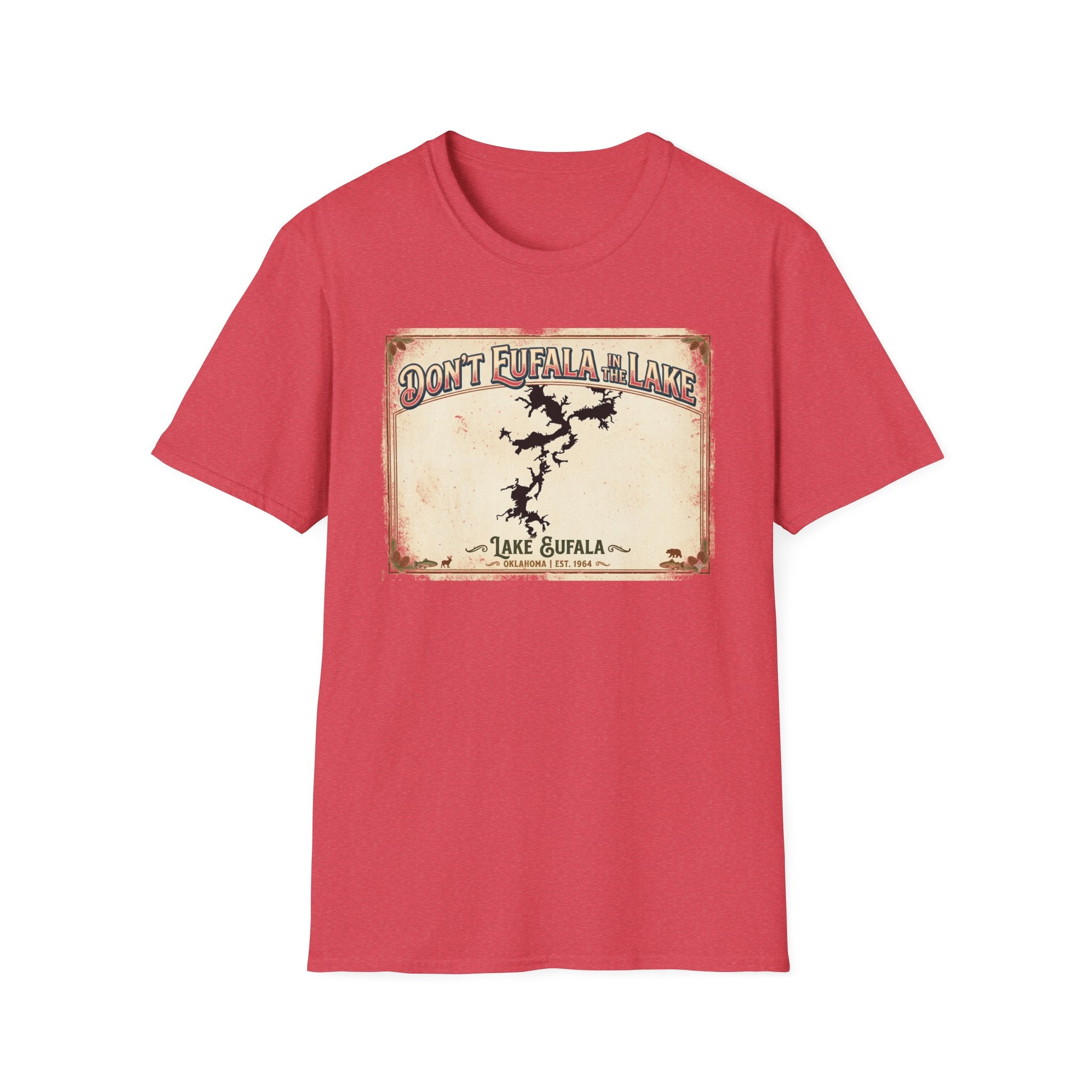 Don’t Eufala in the Lake T-Shirt — Vintage Lake Map Tee