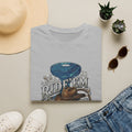 Cowgirl 'Ride 'Em' Water Saddle Graphic T-Shirt — Western Rodeo Cowboy Hat Design