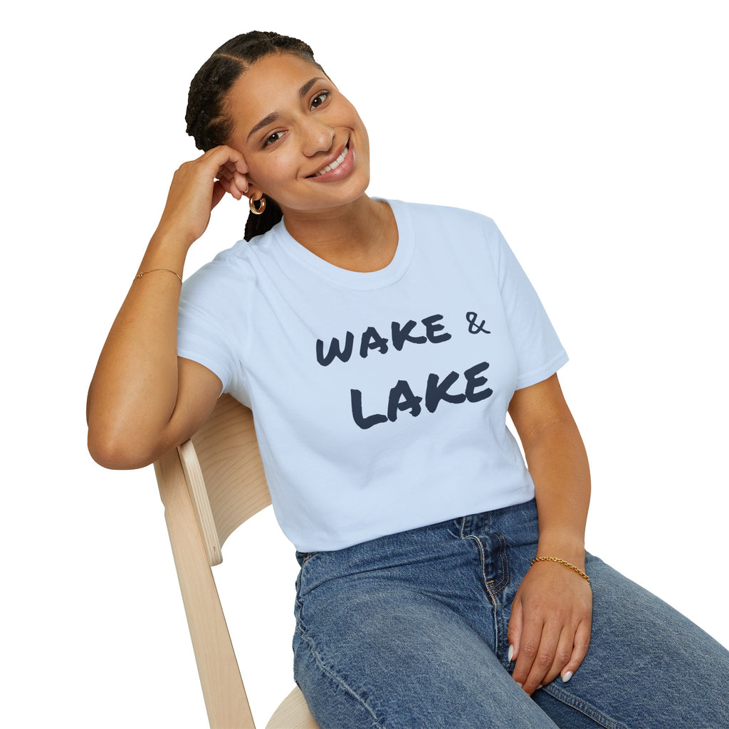Wake & Lake T‑Shirt — Relaxed Lakeside Vacation Tee