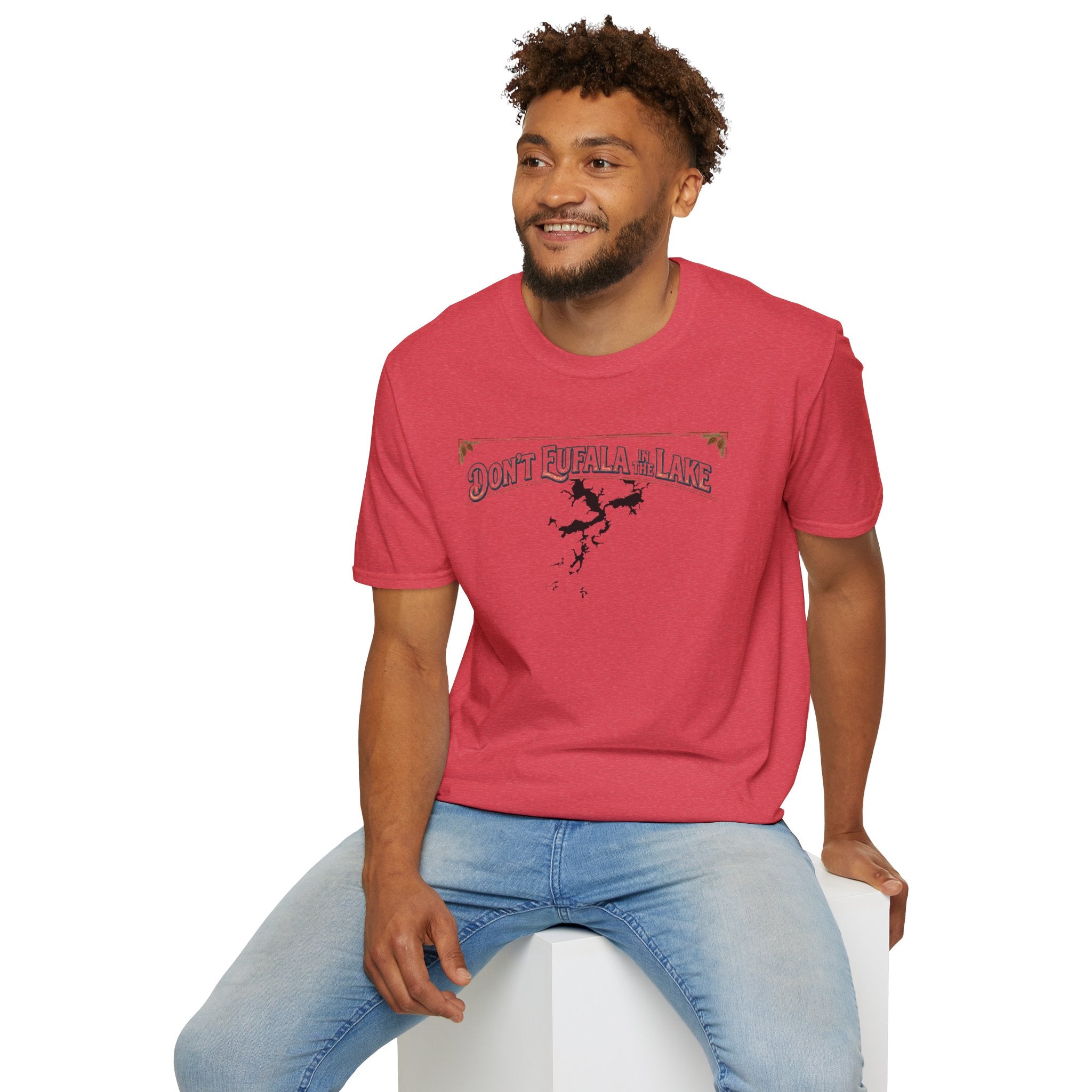 Don't Eufala in the Lake T-Shirt — Funny Eufala Lake Map Tee for Boaters & Locals