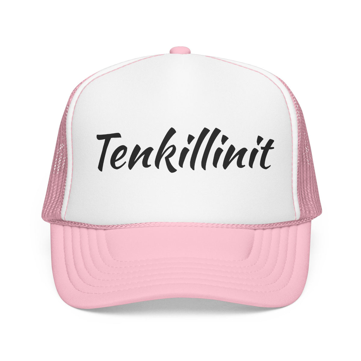 Tenkillinit Trucker Hat hat in Light Pink/White — detail view