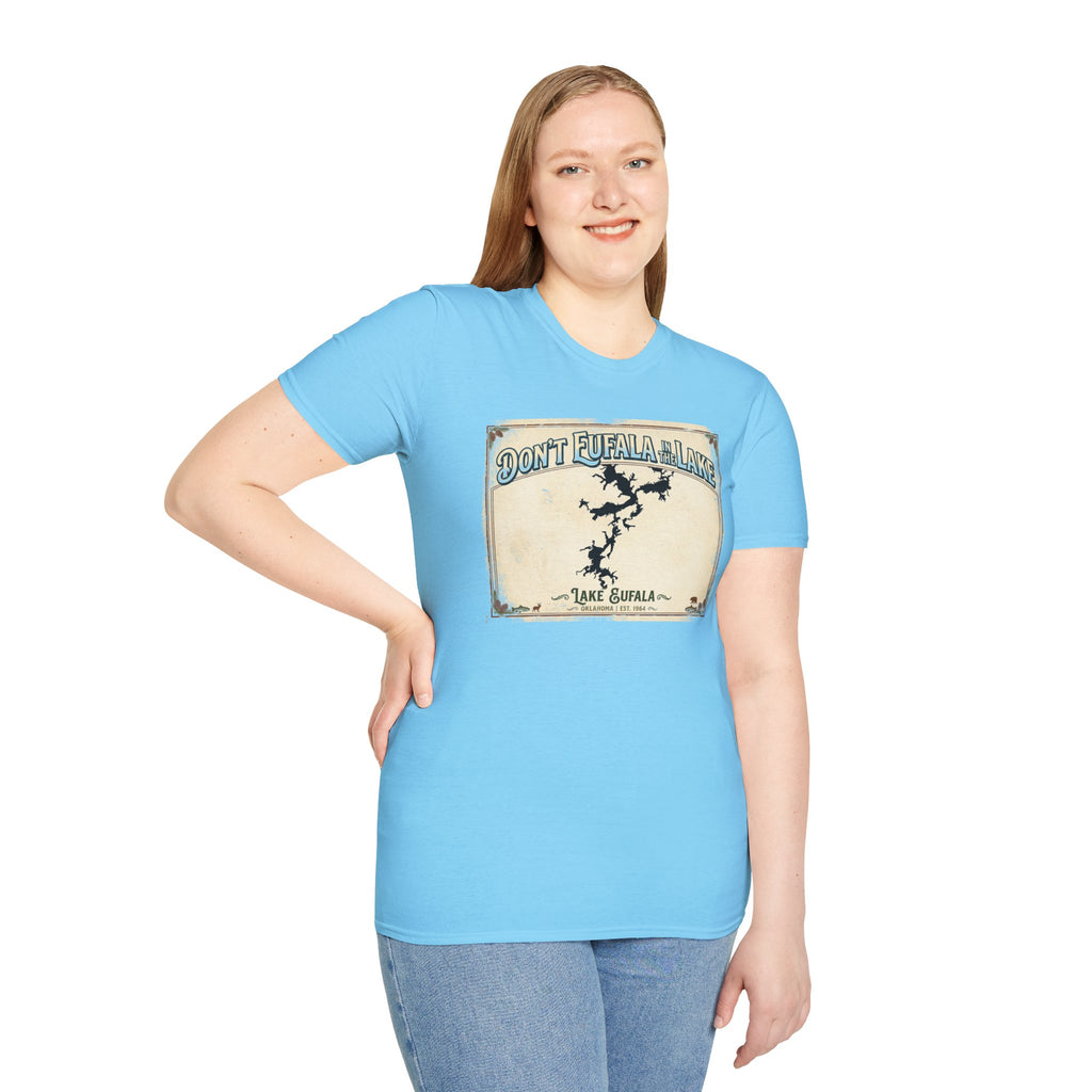 Don’t Eufala in the Lake T-Shirt — Vintage Lake Map Tee