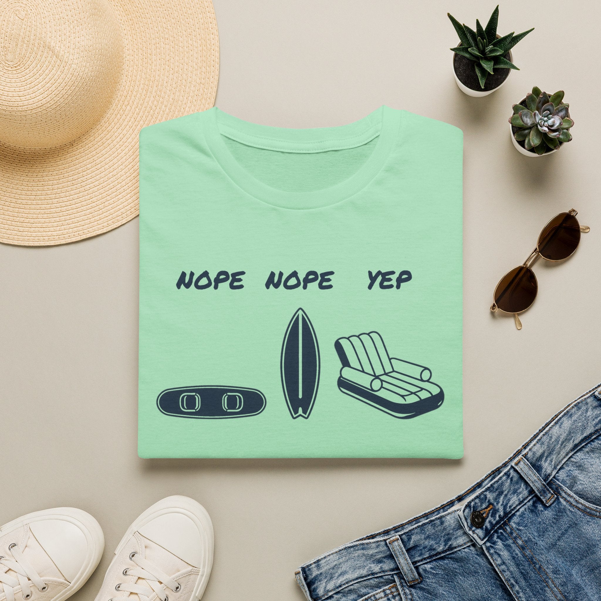 Nope Nope Yep Surf & Float Graphic T-Shirt