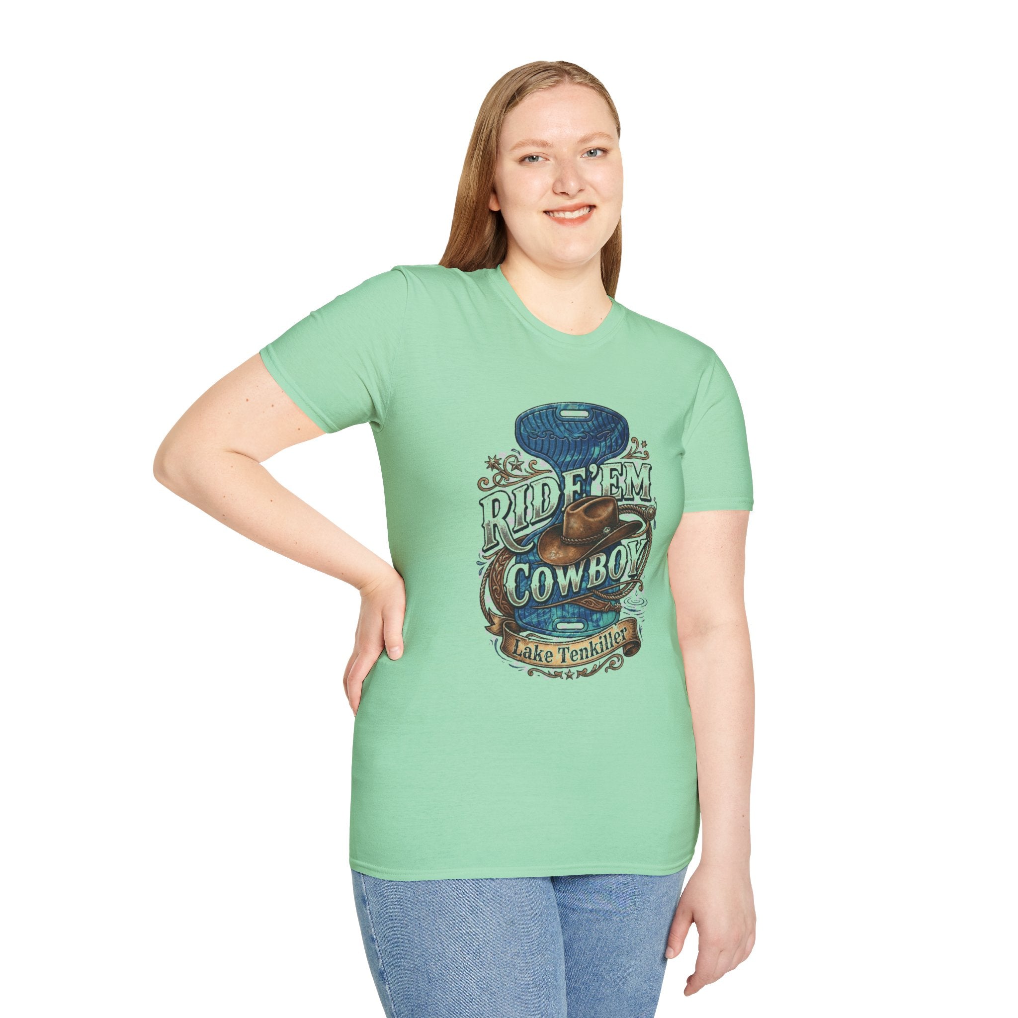 Water Saddle T-Shirt — "Ride 'Em Cowboy" Western Graphic Tee