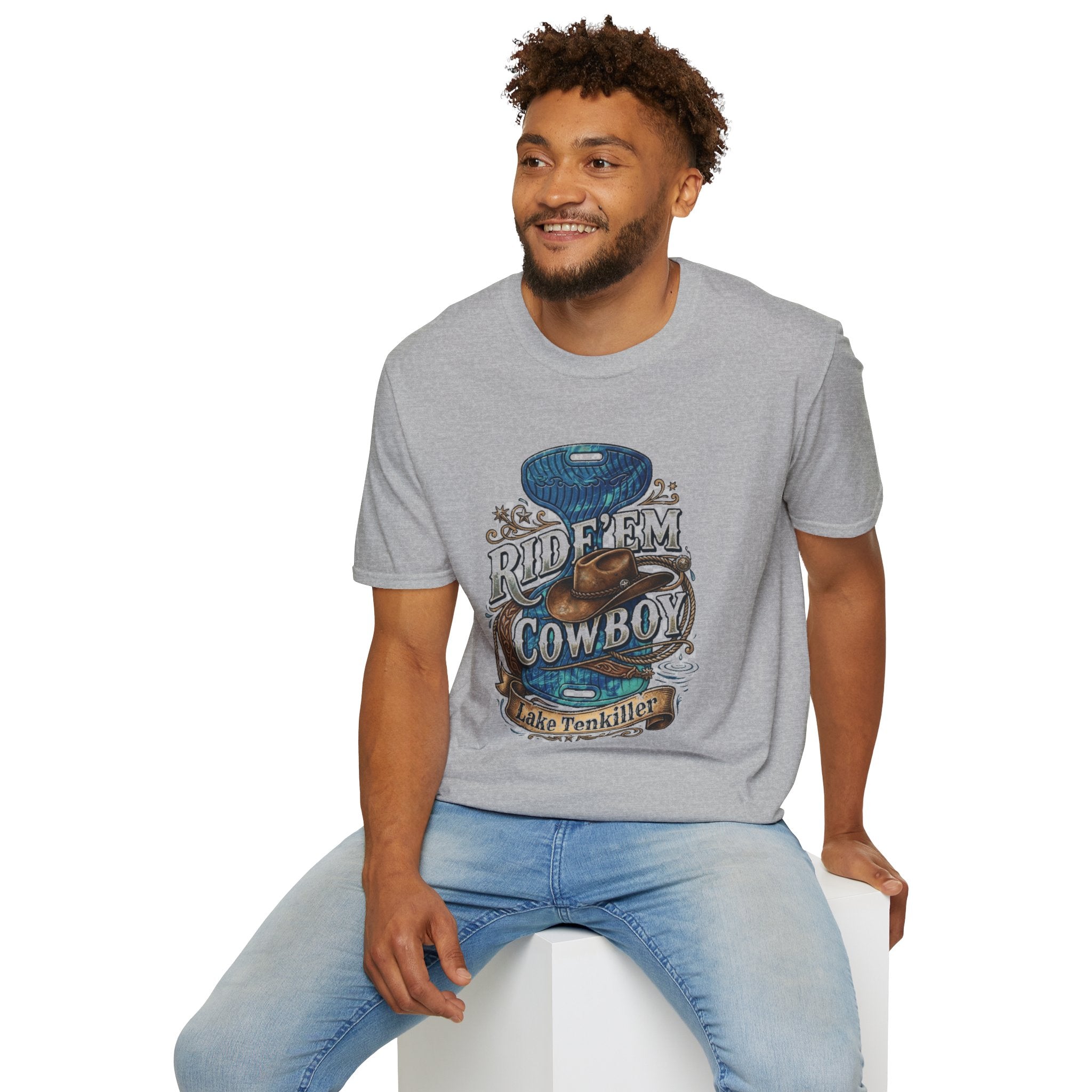 Water Saddle T-Shirt — "Ride 'Em Cowboy" Western Graphic Tee