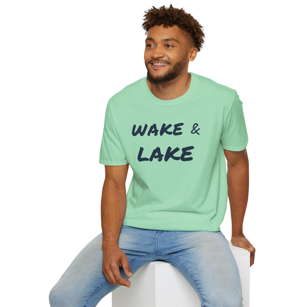Wake & Lake T‑Shirt — Relaxed Lakeside Vacation Tee