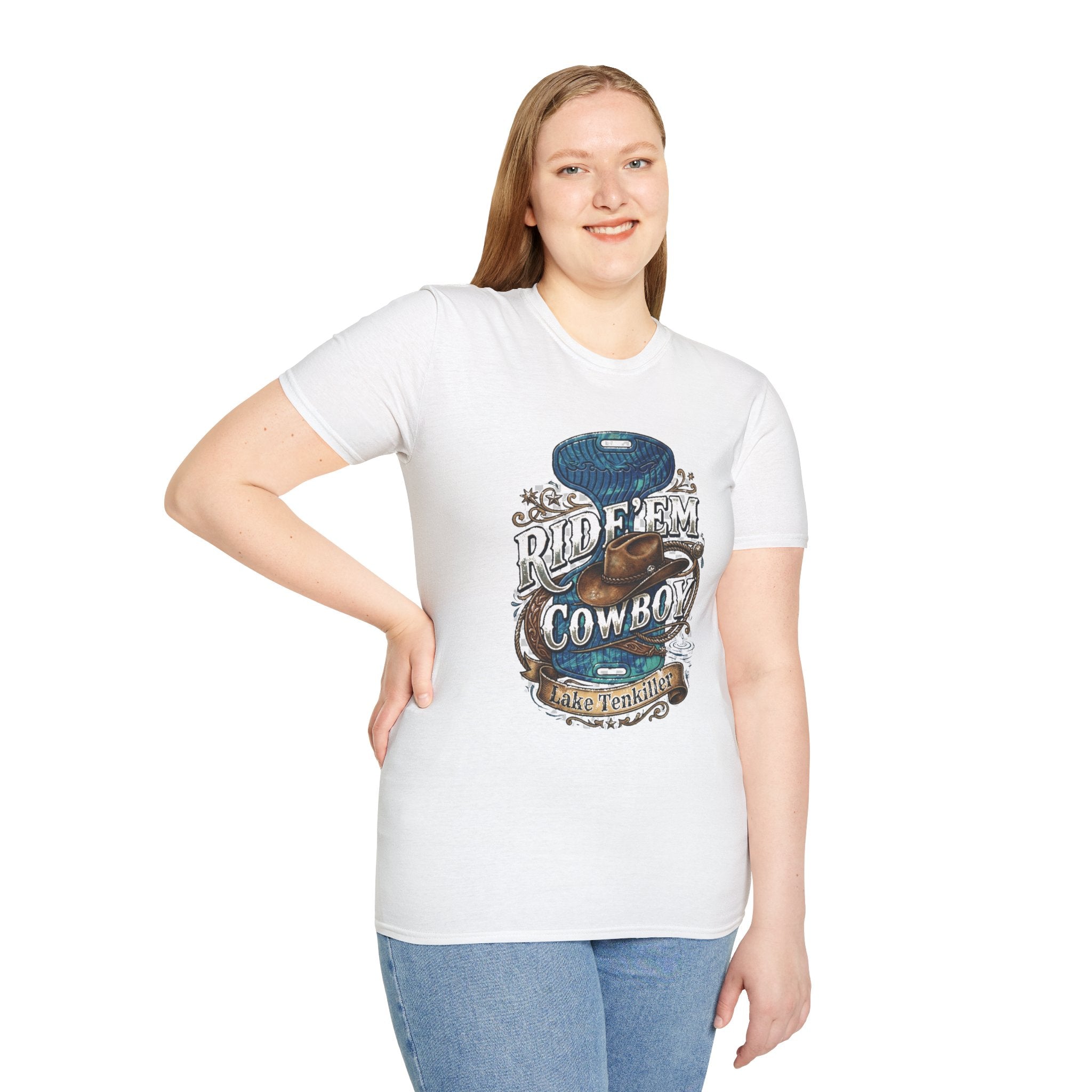 Water Saddle T-Shirt — "Ride 'Em Cowboy" Western Graphic Tee
