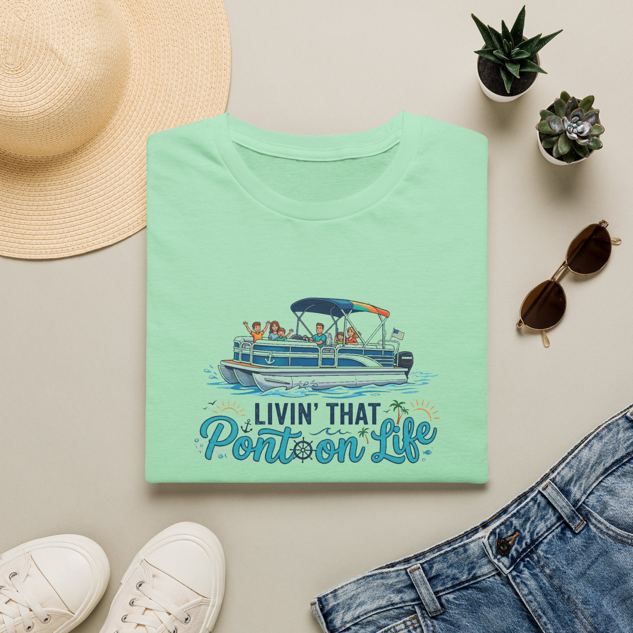 Pontoon Life T-Shirt — "Livin' That Pontoon Life" Boating Tee