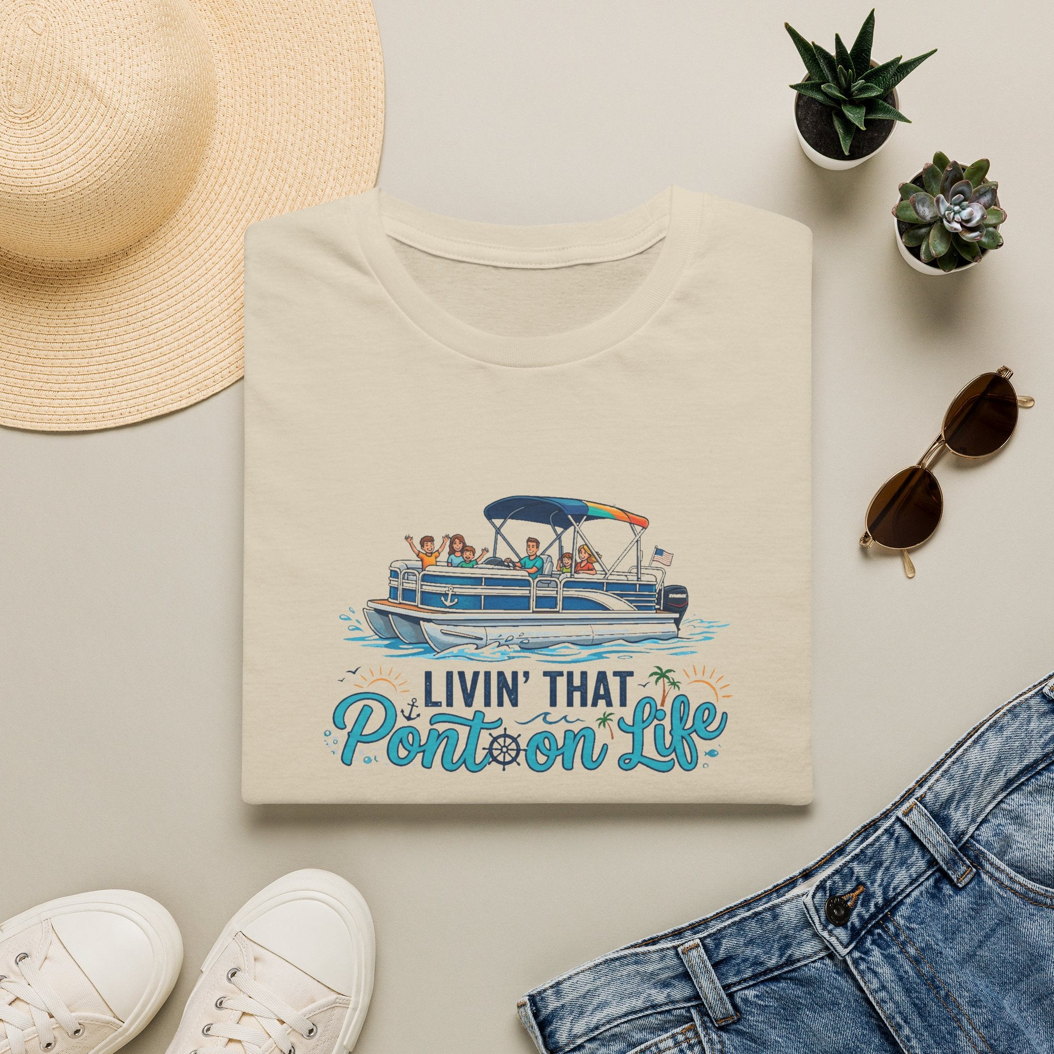 Pontoon Life T-Shirt — "Livin' That Pontoon Life" Boating Tee