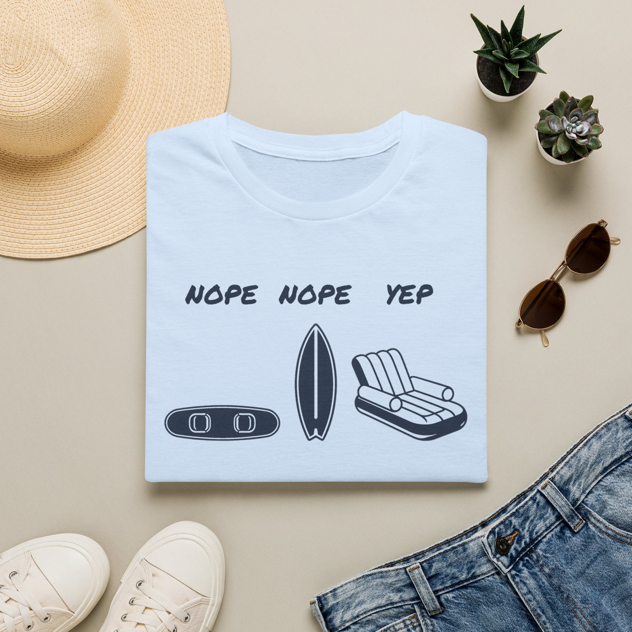 Nope Nope Yep Surf & Float Graphic T-Shirt